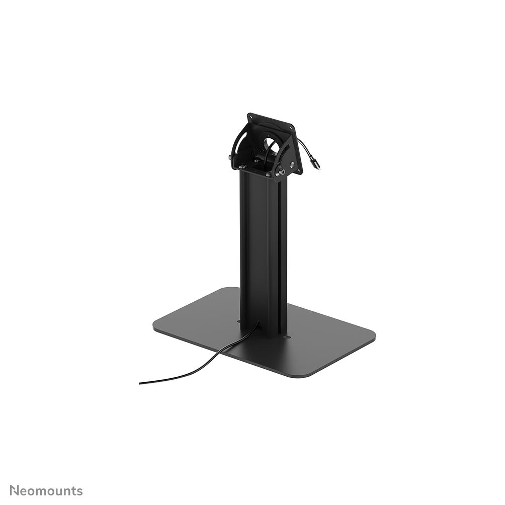 monitor mount, display stand, metal stand, black, electric cable