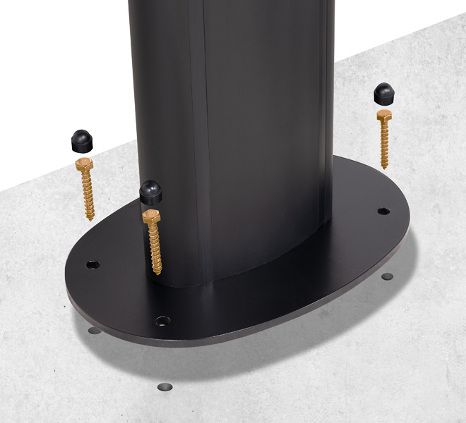B-TECH MODE-AL - Bolt-Down Floor Base for BT8385 BT8385-BDB/B