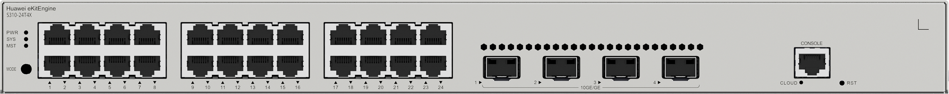 Huawei S310-24T4X Gigabit Ethernet (10/100/1000) 1U Grau