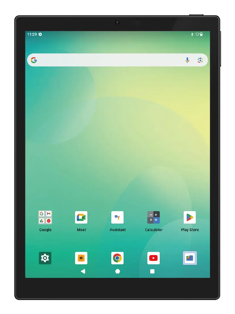 Tablet, Android-Tablet, Schwarzer Rand, Startbildschirm, App-Symbole