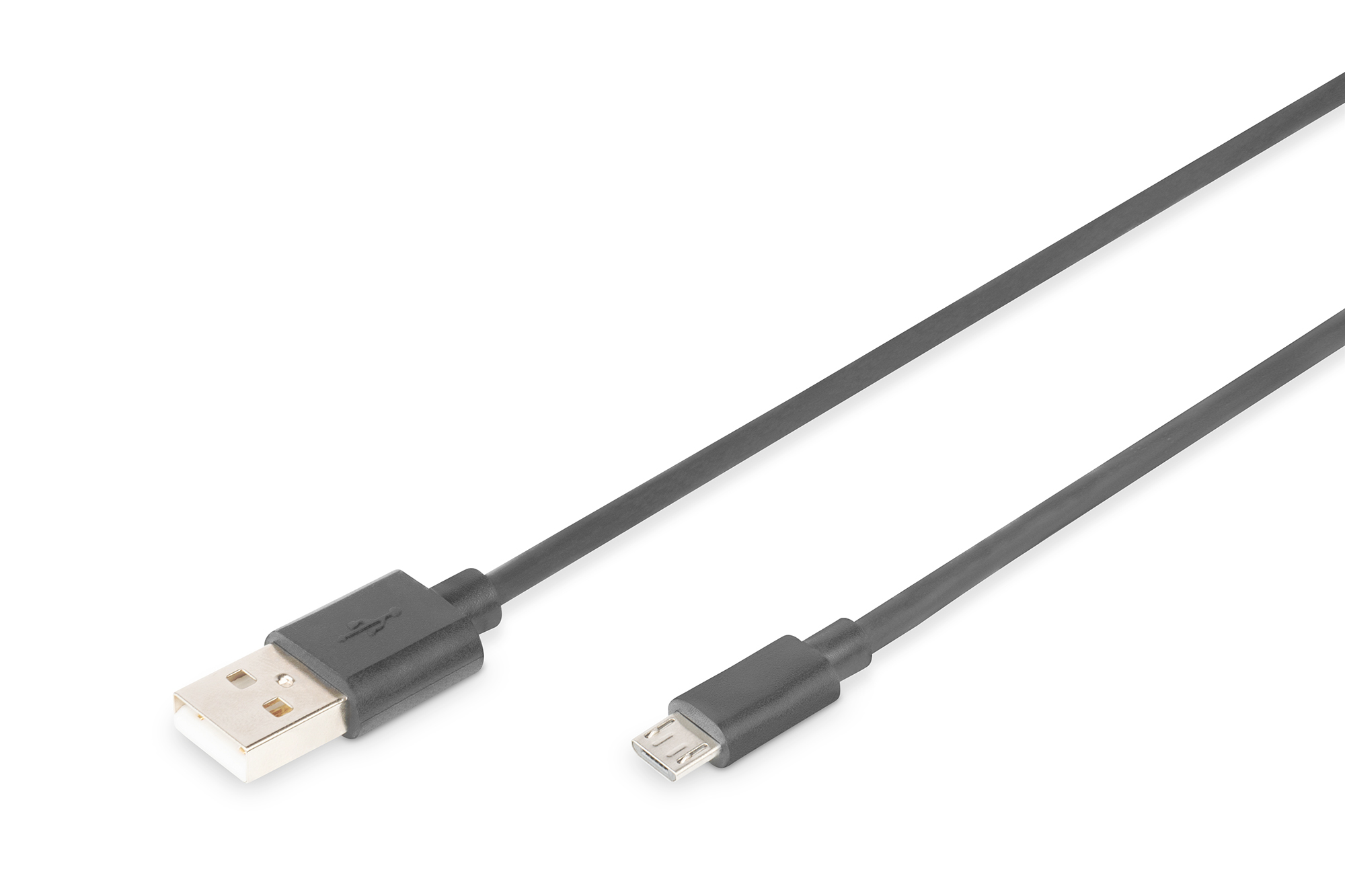 USB-A кабель, Ladekabel, Datenkabel, USB-A zu Micro-USB, schwarz