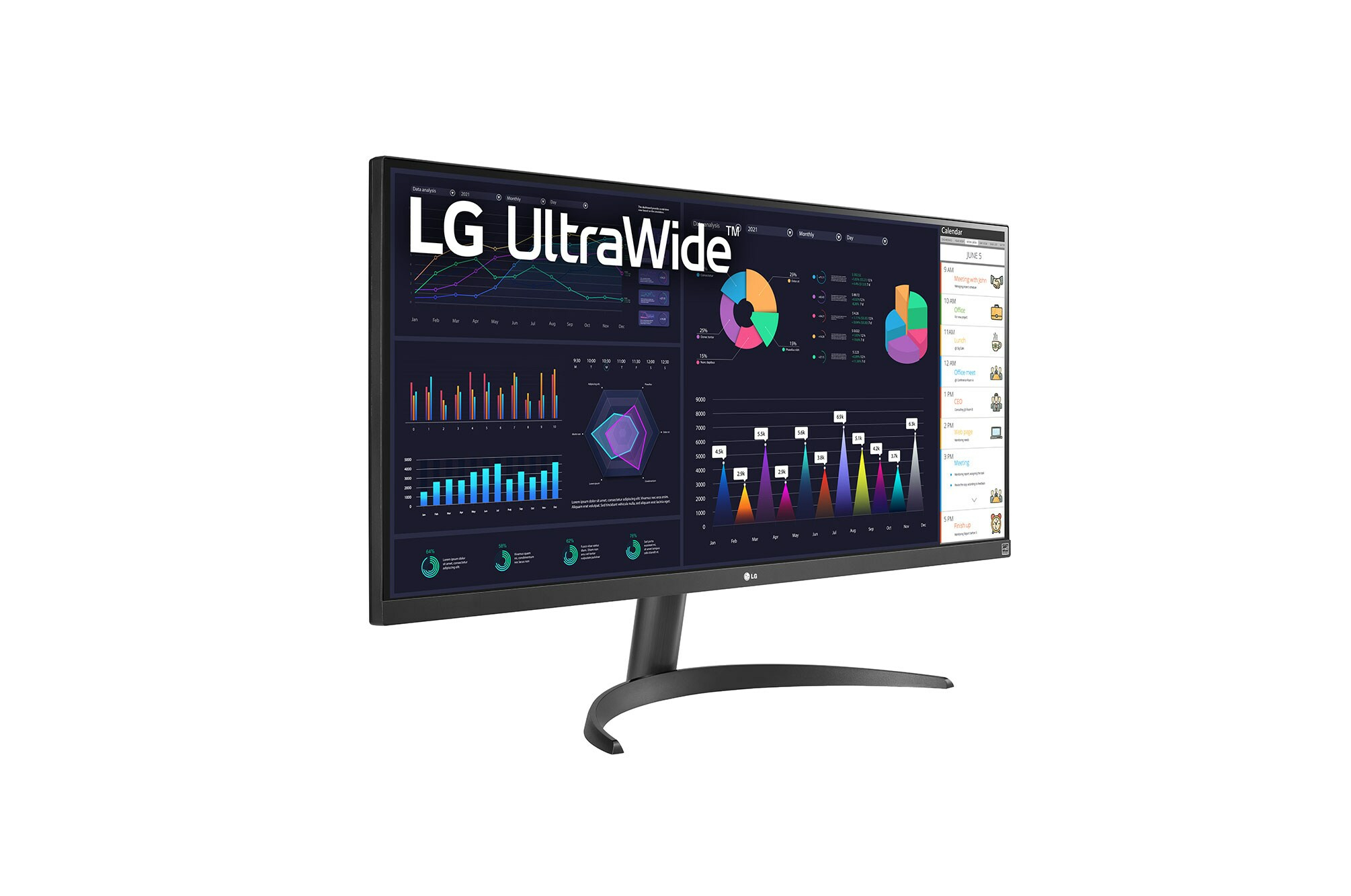 LG Monitor  34" 34WQ500-B UltraWide VESA HDR HDMI USB DP IPS 21:9