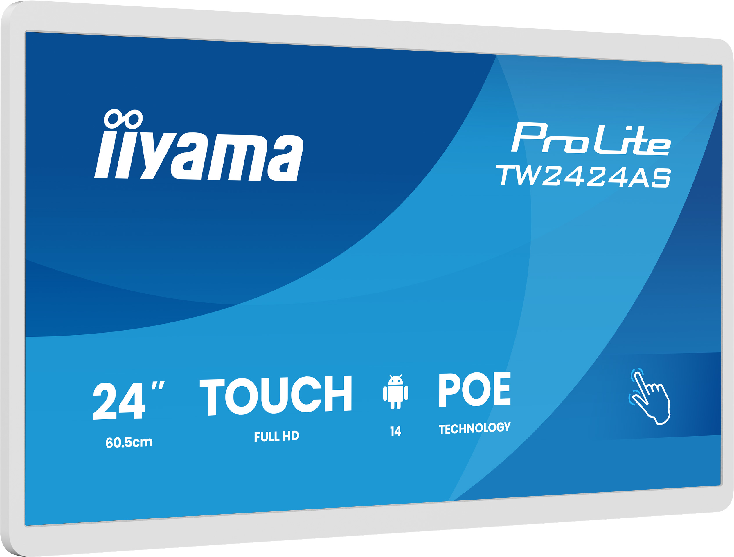 24 Zoll, Berührungsscreen, Full HD, POE, LED-Display
