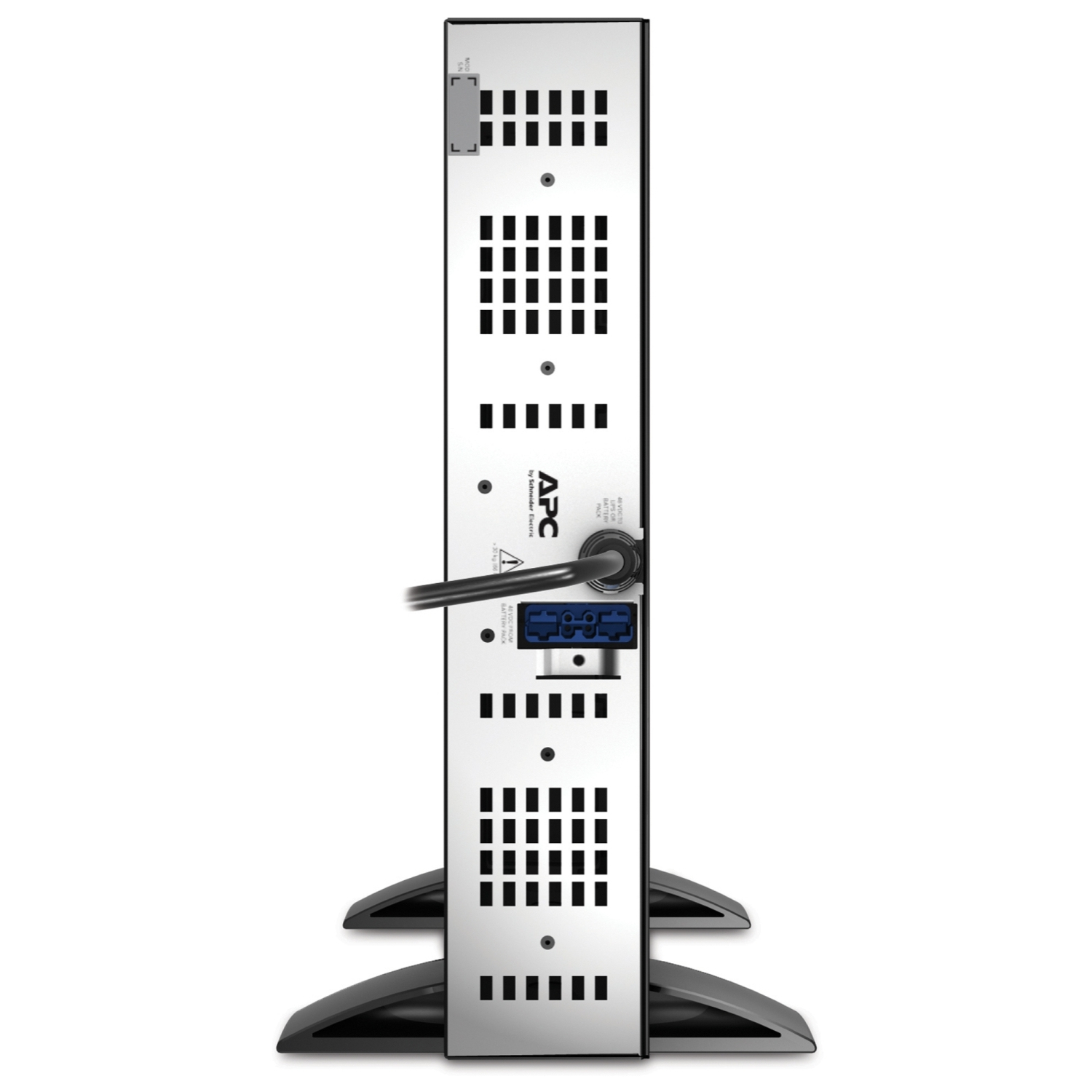 Rack, Server, Rückseite, blaue Steckdose, Netzkabel