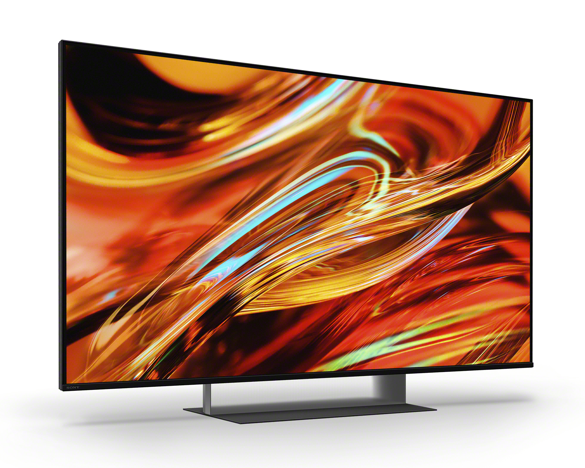 fernseher, oled, 4k, flachbildschirm, metallic-stativ