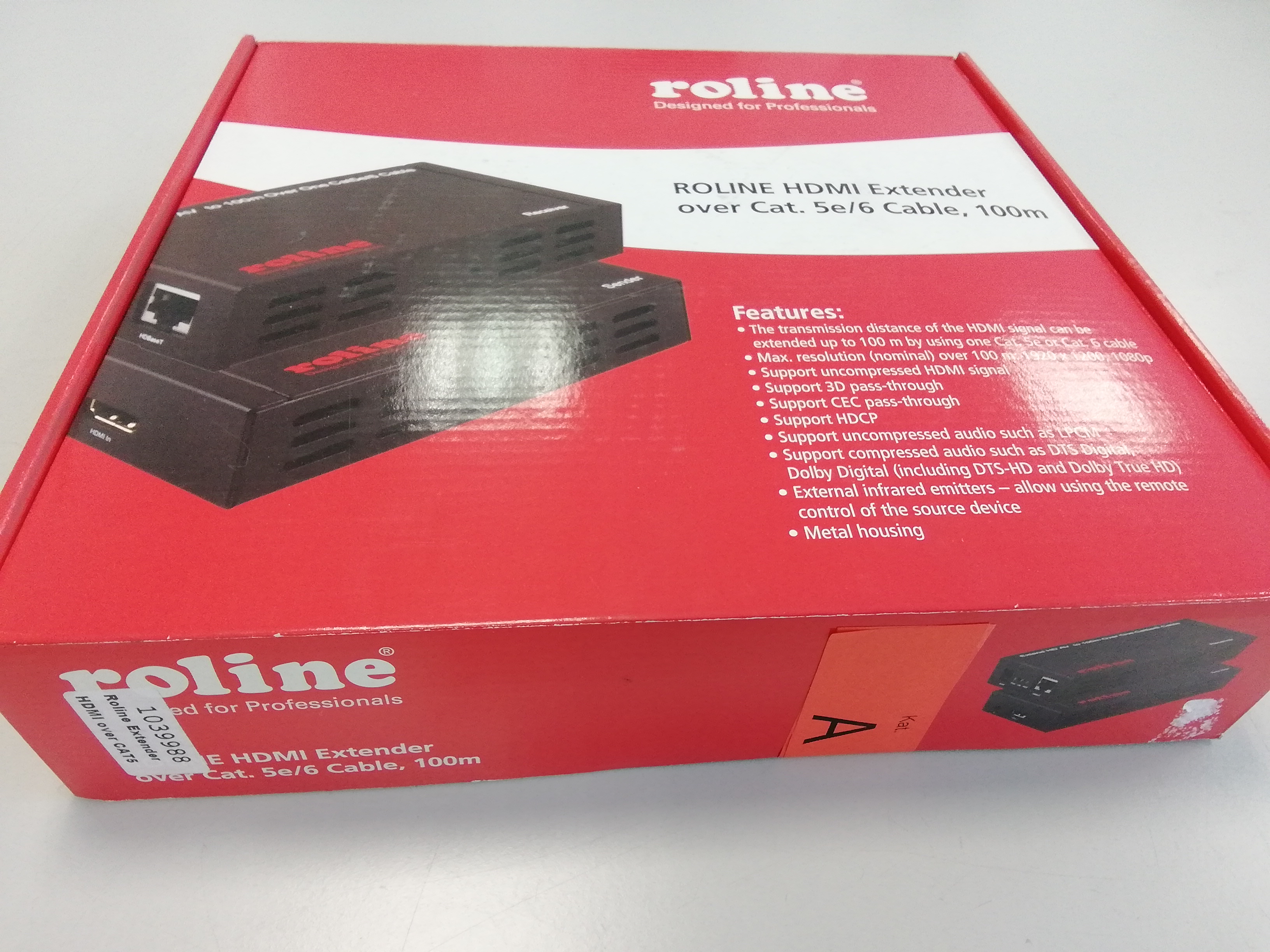 Roline Extender HDMI over CAT5 über RJ45  bis zu 100m  14.01.3462