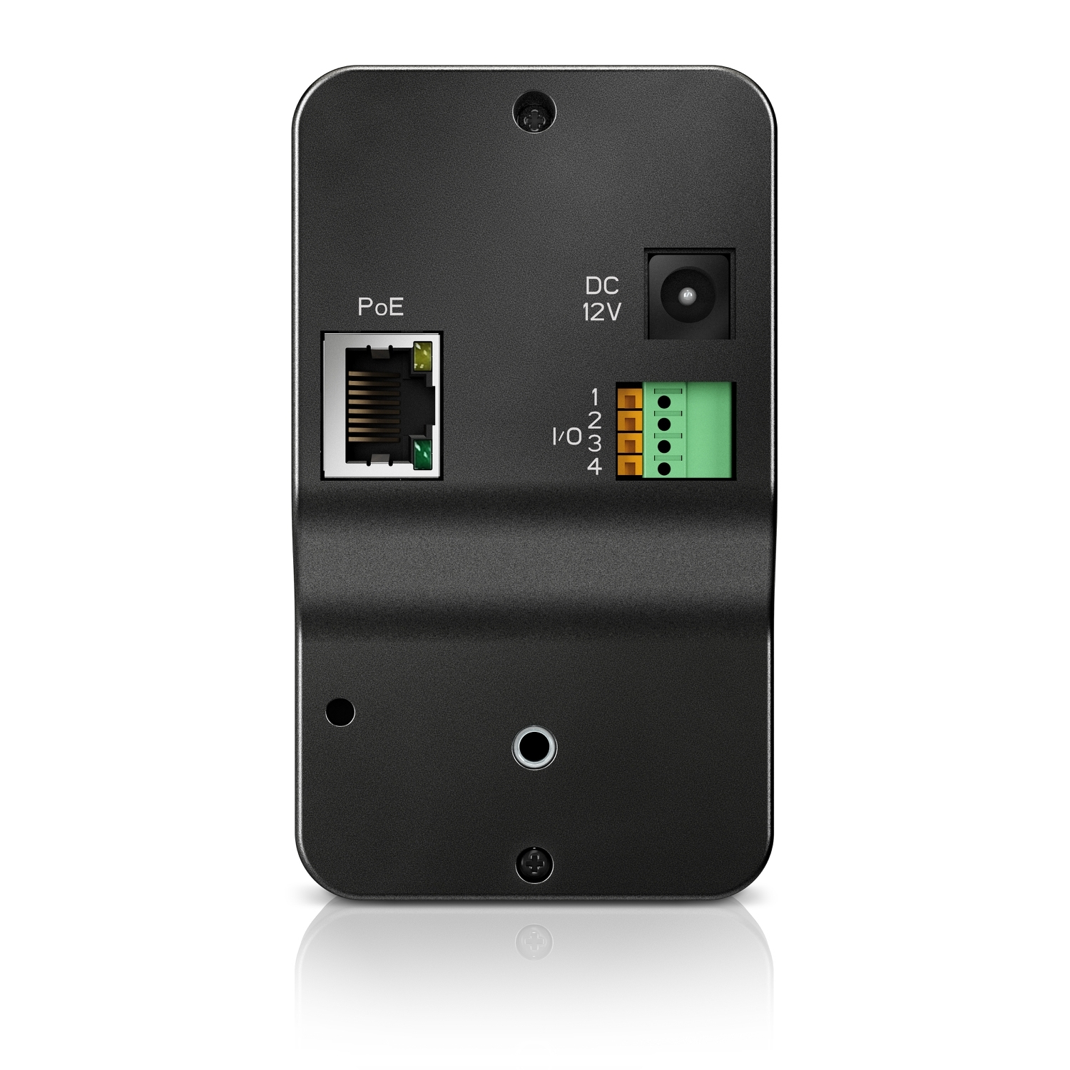 PoE, RJ45, DC 12V, I/O 4, grüne Anschlussleiste