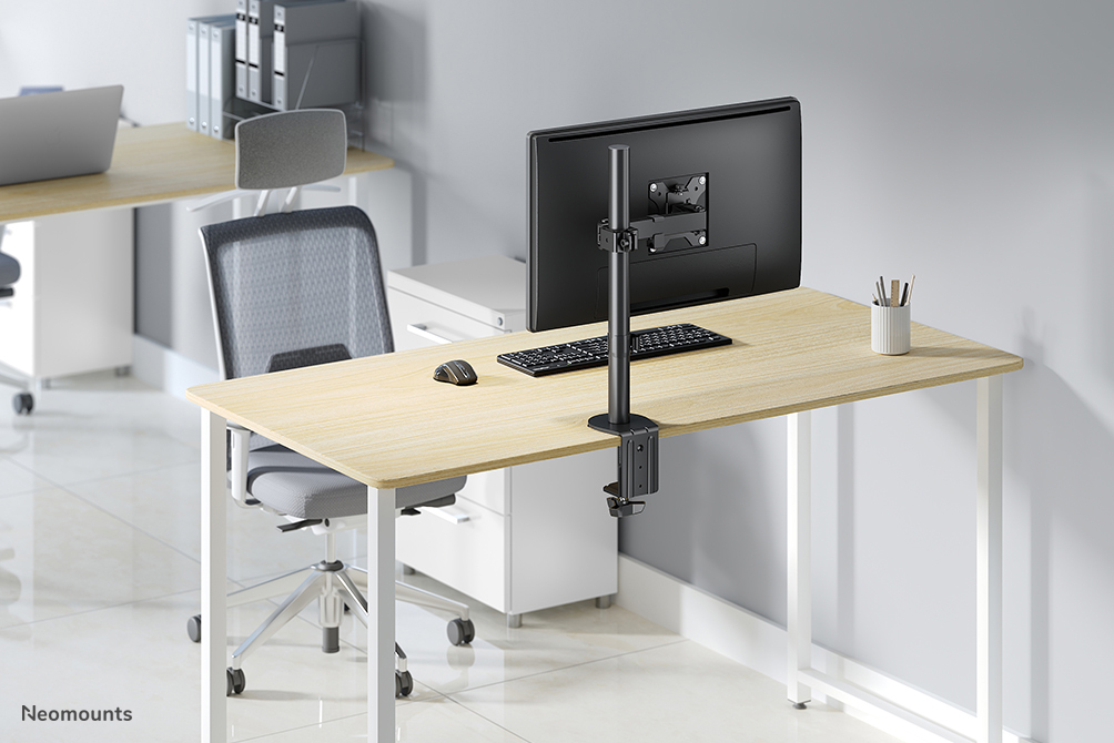 Neomounts Monitor-Tischhalterung - Klemme /Bolzen - 8 kg - 33 cm (13 Zoll) - 81,3 cm (32 Zoll) - 100 x 100 mm - Schwarz