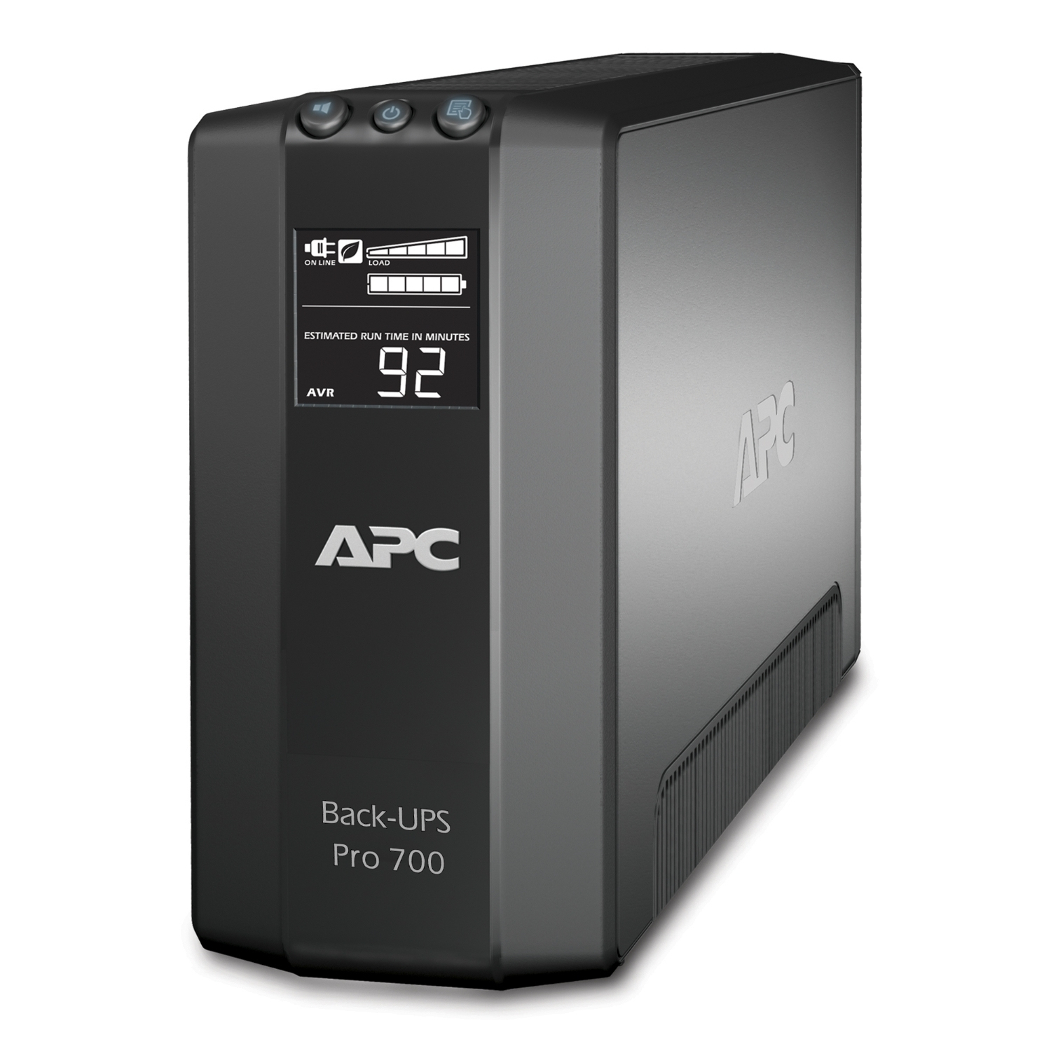 Back-UPS Pro 700, unterbrechungsfreie Stromversorgung, APC, LCD-Anzeige, schwarz/grau