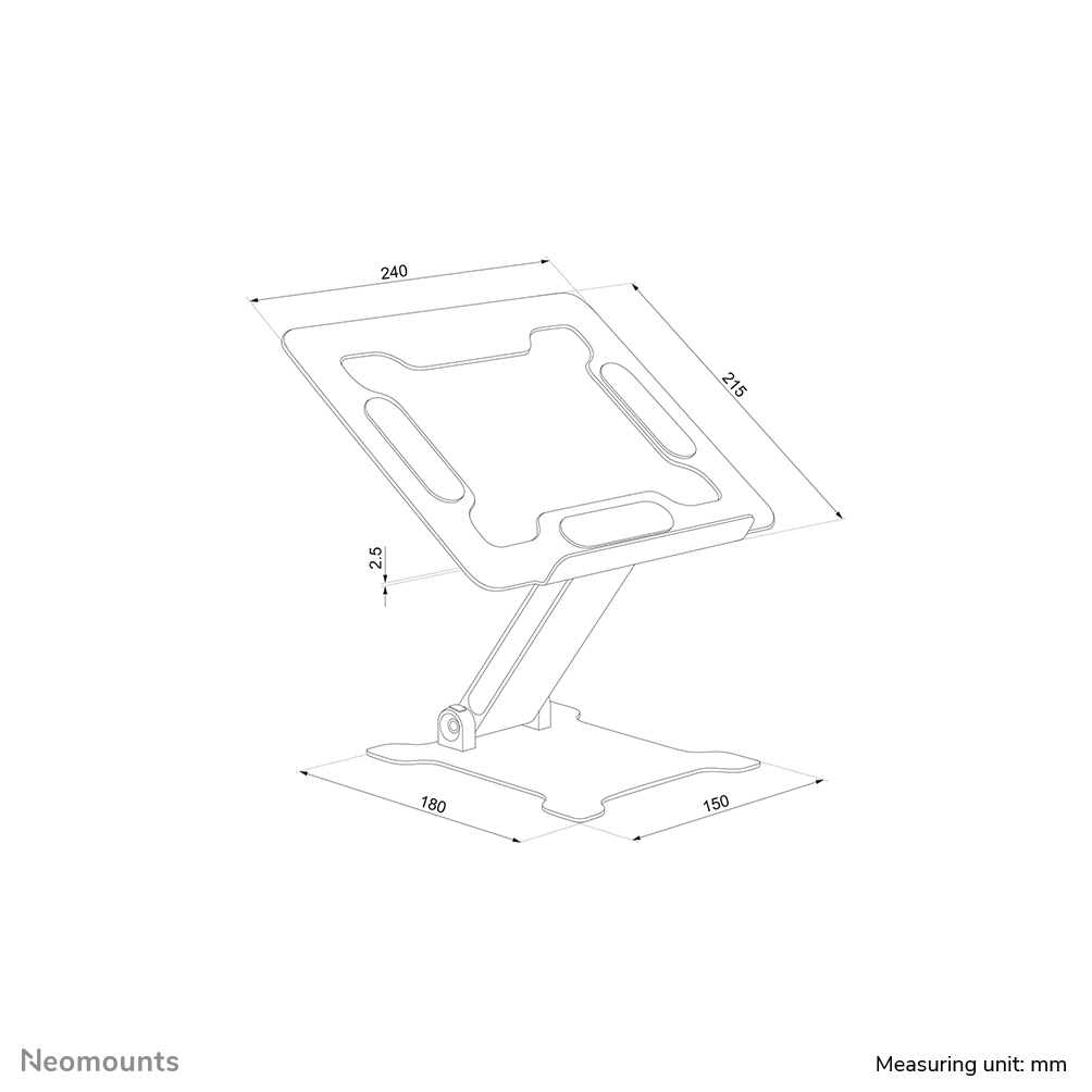 Neomounts Notebook Desk Stand ergonomic portable height adjustable