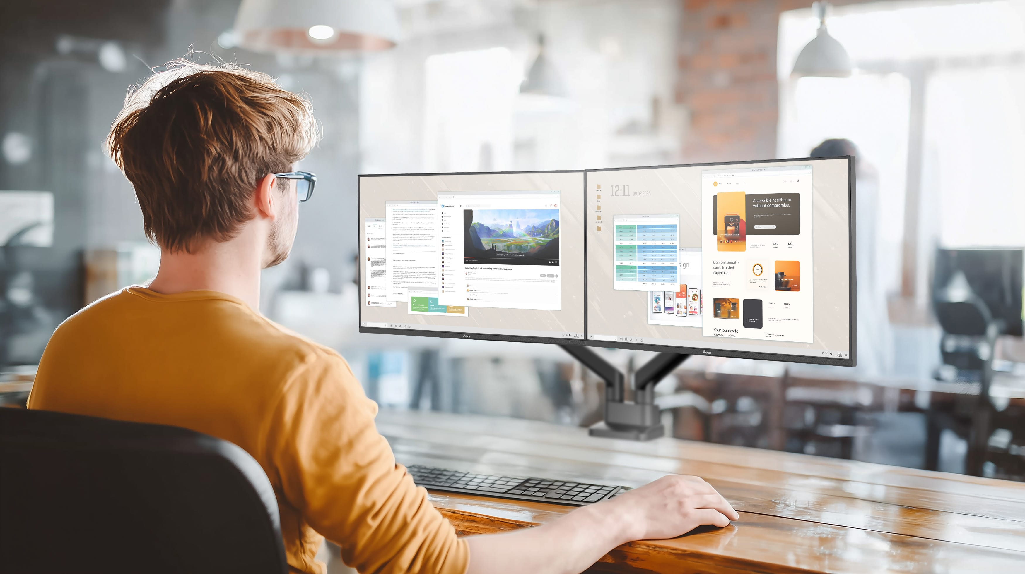 Moebel, Tabelle, Schreibtisch, Kopf, Computer-Tastatur