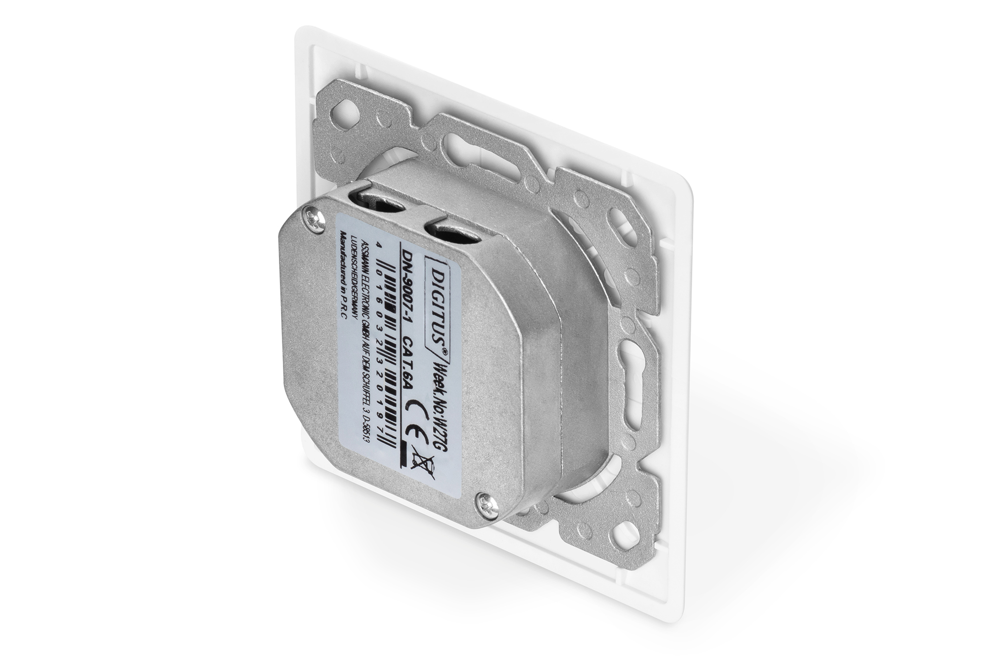 DIGITUS DN-9007-1 CAT 6A Klasse EA Netzwerkdose, designkompatibel, geschirmt, Unterputz