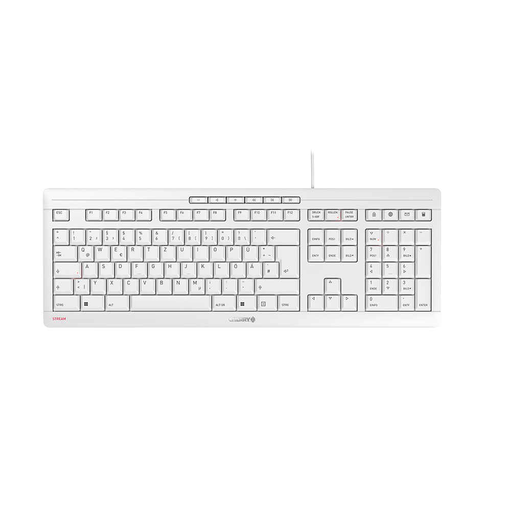 Cherry Tastatur Stream (JK-8500DE-0) weiß/grau