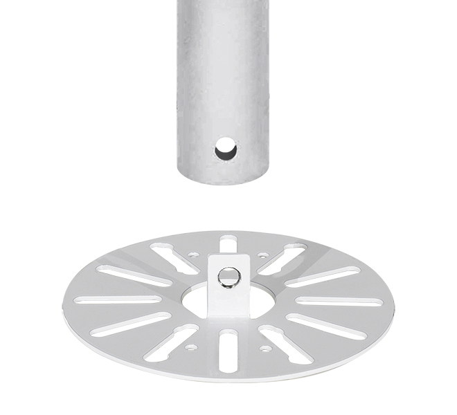 B-TECH SYSTEM V - Small Dome Security Camera Mount for Ø38mm Poles BT5909/W B-TECH SYSTEM V - Small Dome Security Camera Mount for Ø38mm Poles BT5909/W