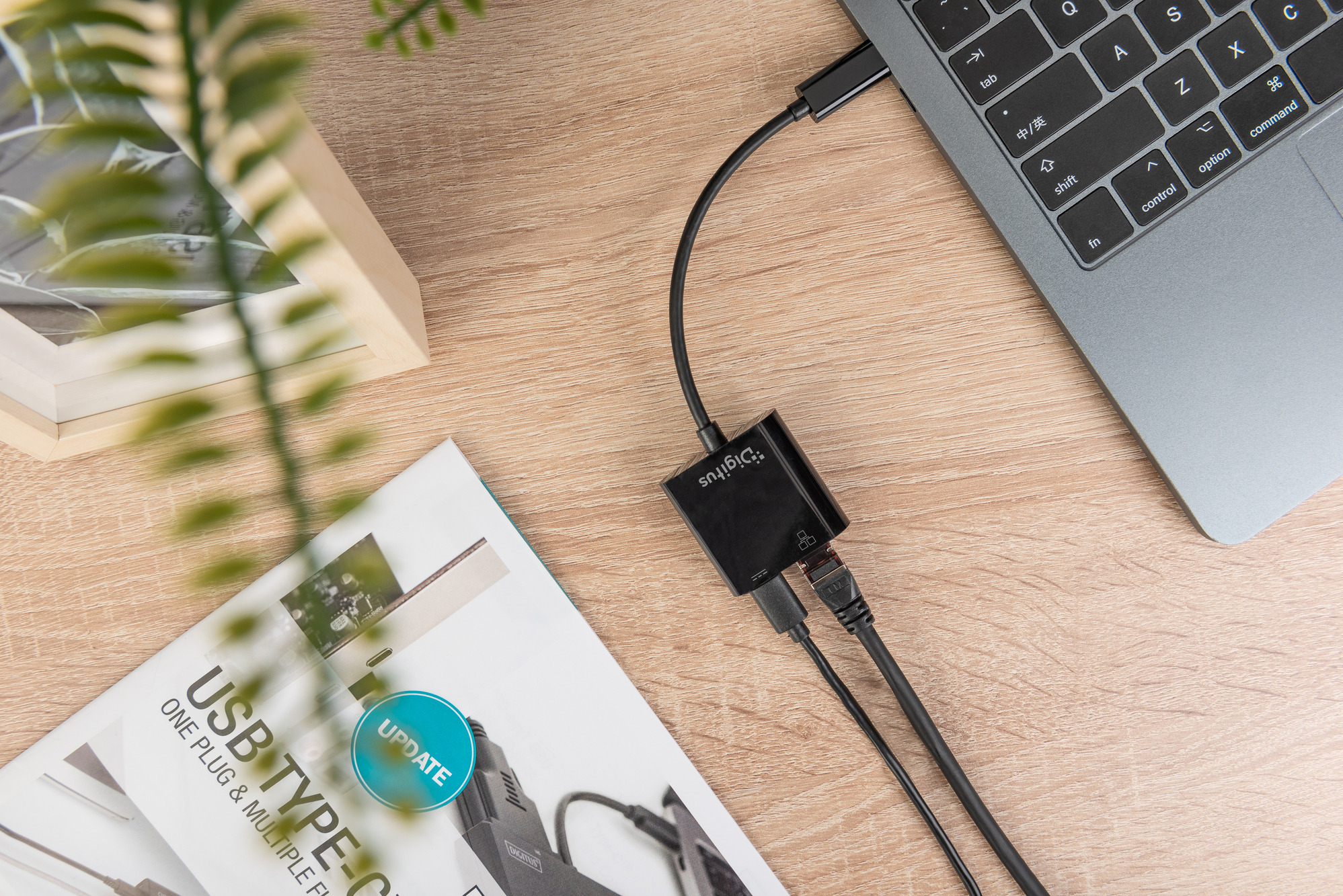 USB-C-Adapter, Ethernet-Adapter, Netzwerkadapter, Schwarz, Laptop-Zubehör