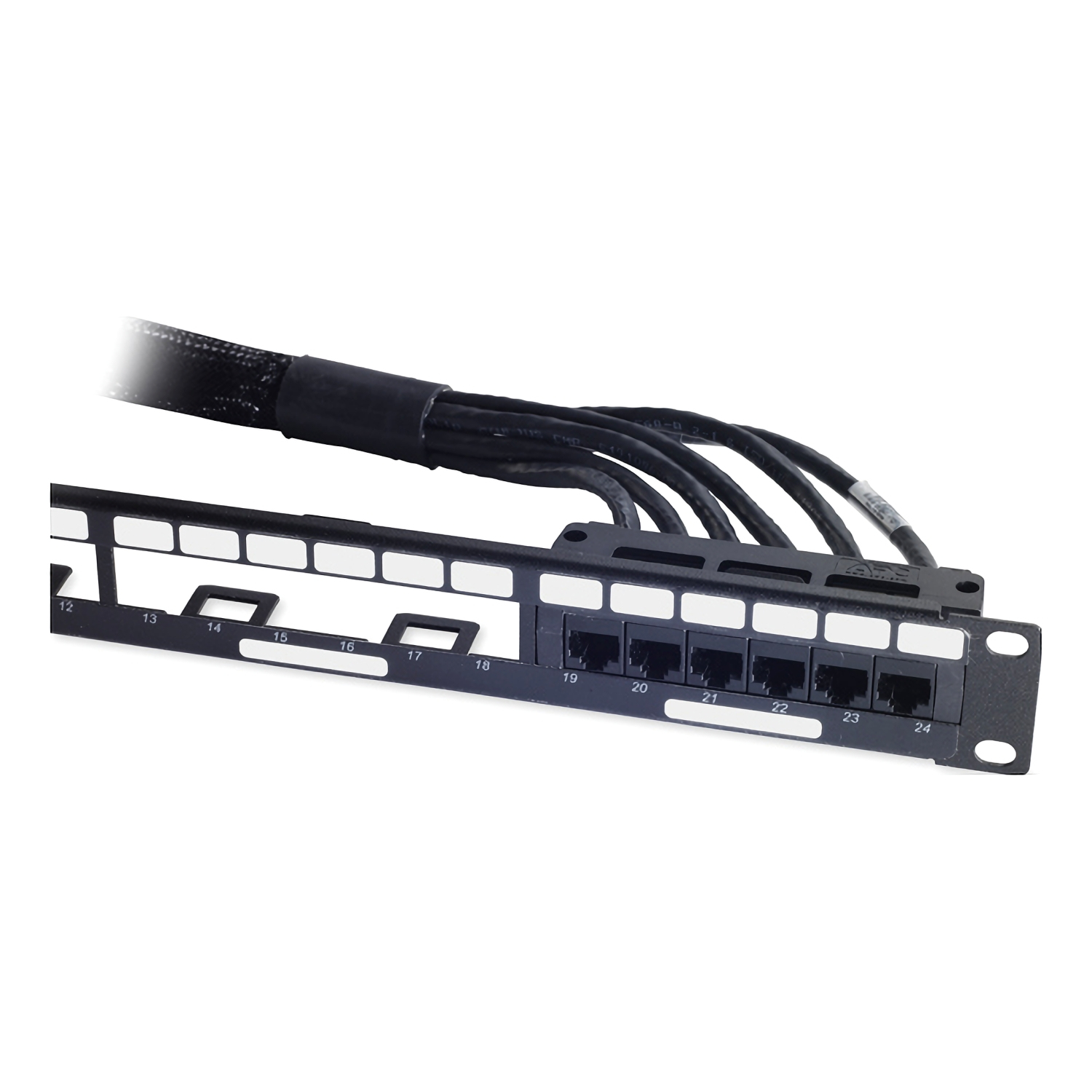 Patchpanel, Netzwerkmodul, Ethernet, Rackmount, Kabelbaum