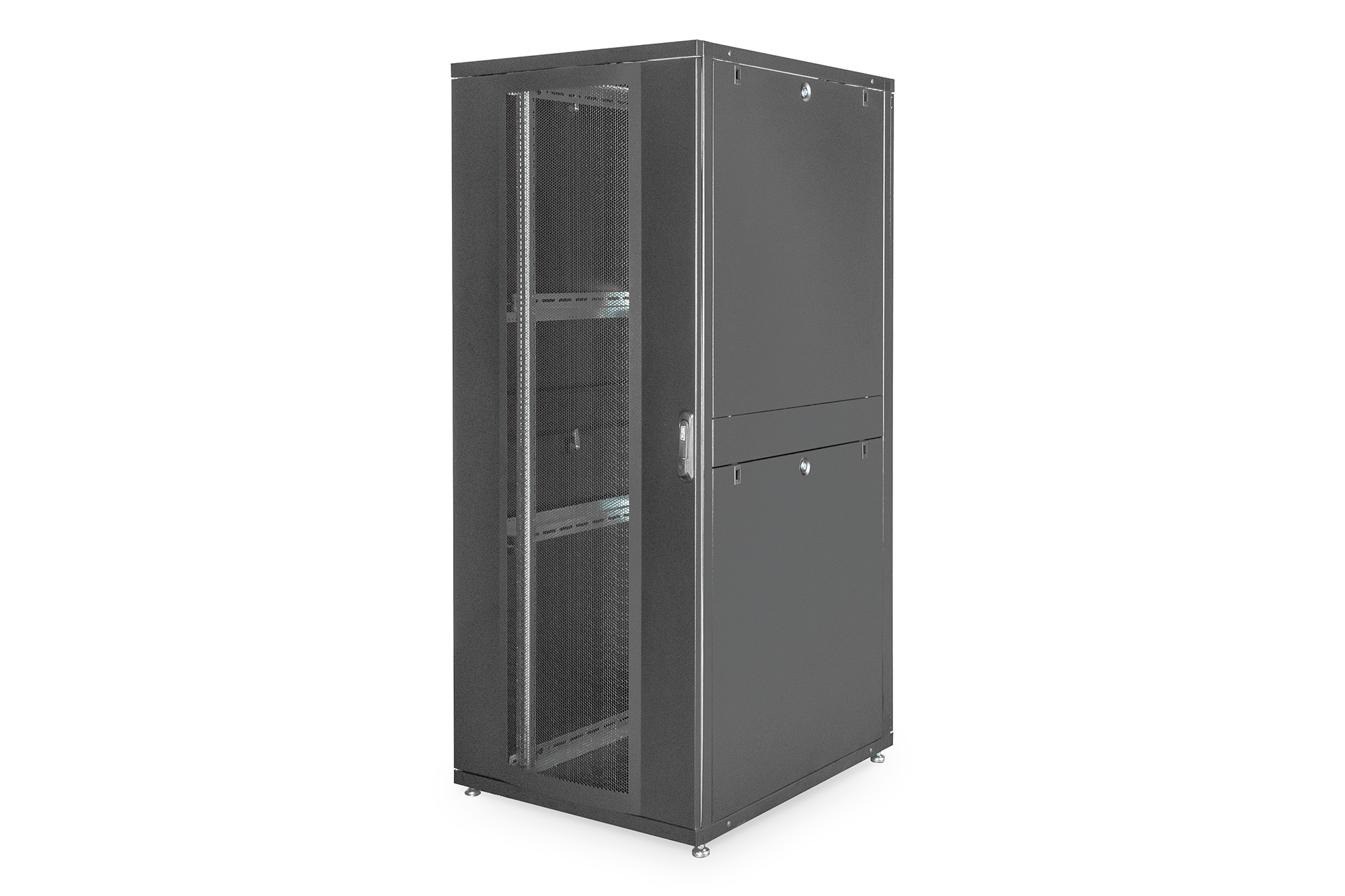 DIGITUS DN-19 SRV-42U-8-B Serverschrank 42HE Serverschrank Unique 2050x800x1000 mm perforierte Stahltür schwarz RAL 9005 DN-19 SRV-42U-8-B