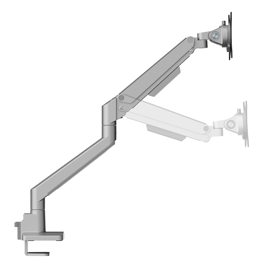 Neomounts S Tischhalterung duo 100x100 9kg/17-32"/silber/voll beweglich