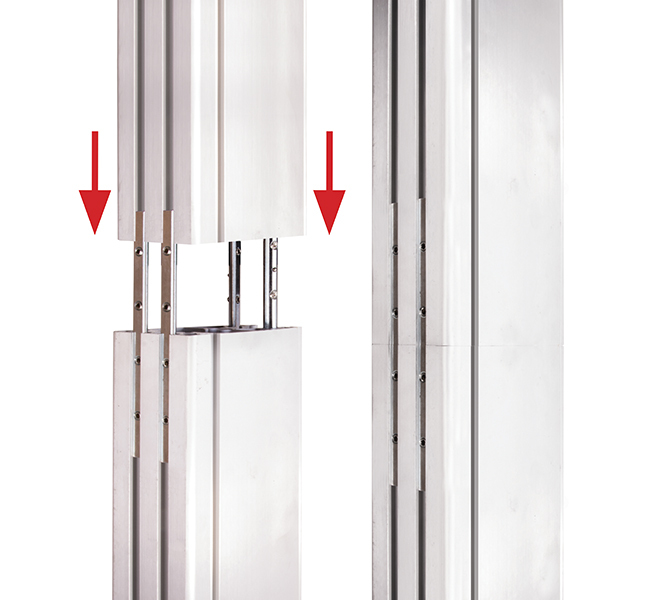 B-TECH SystemX Vertikal Säule BT8380-060/S   silber