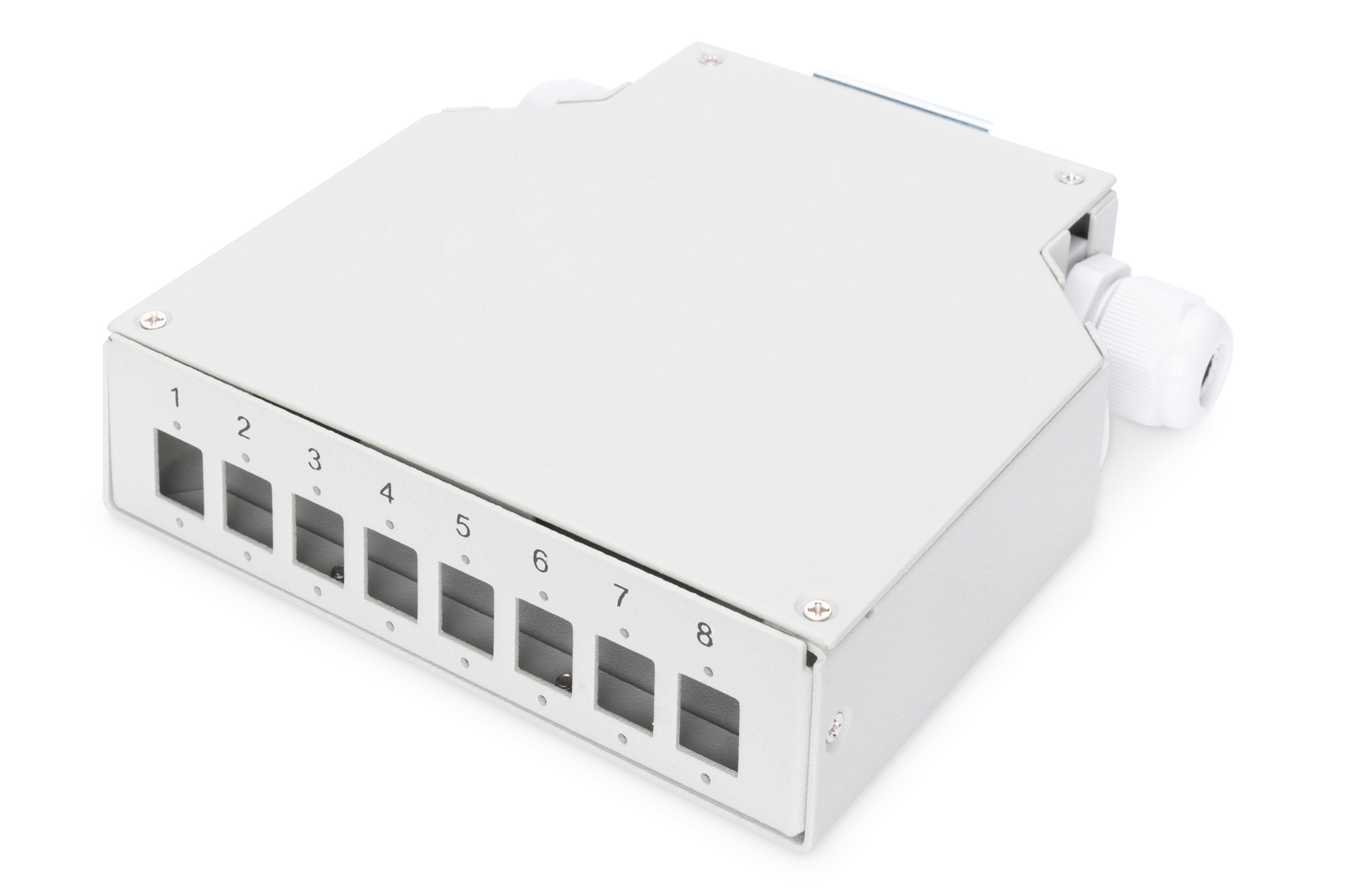 DIGITUS DN-96891 Hutschienen Spleißbox für 8 LC/DX Kupplungen