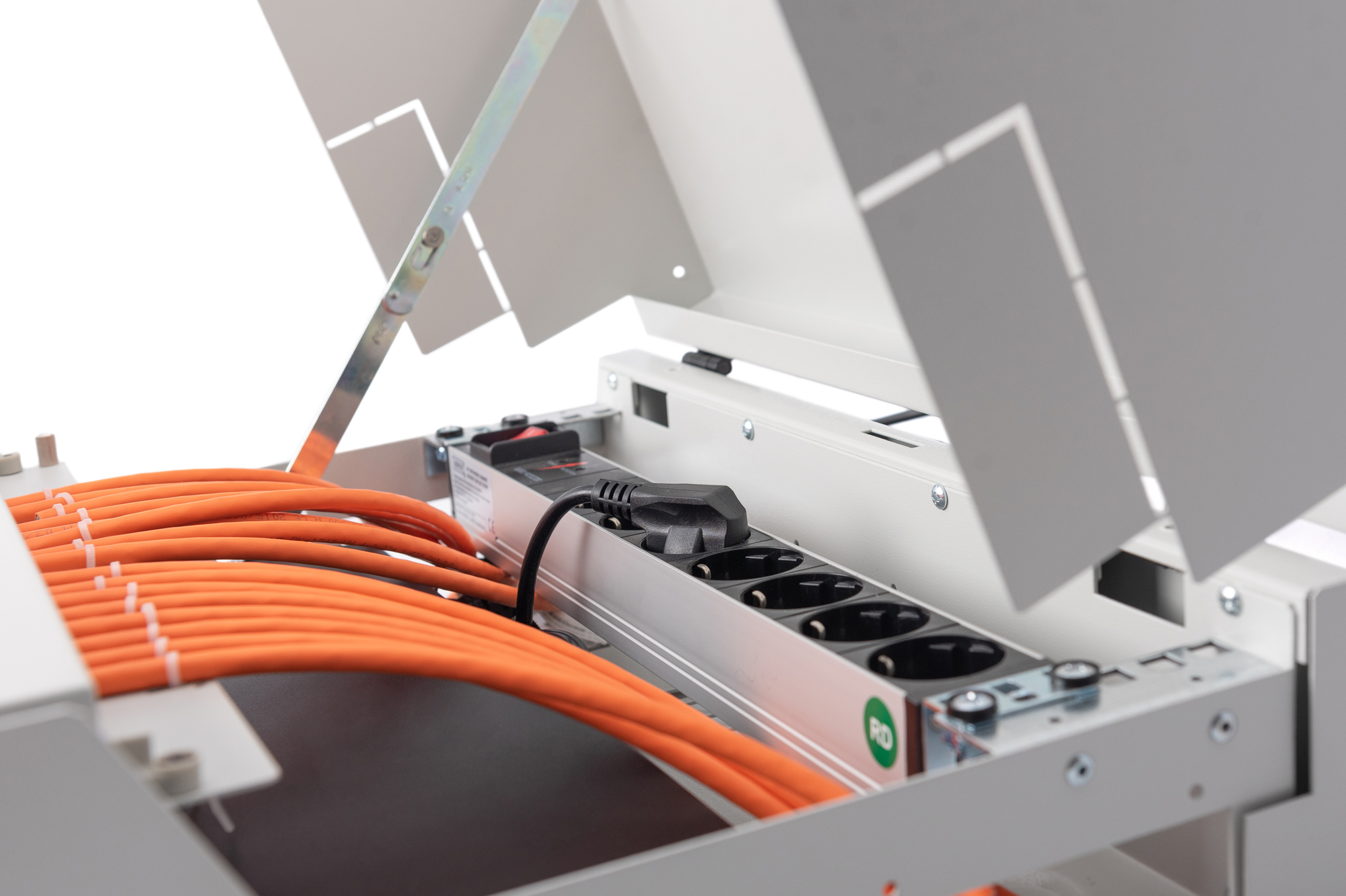 Kabel, Stromversorgung, Gehäuse, Orange Kabel, Steckdosenleiste