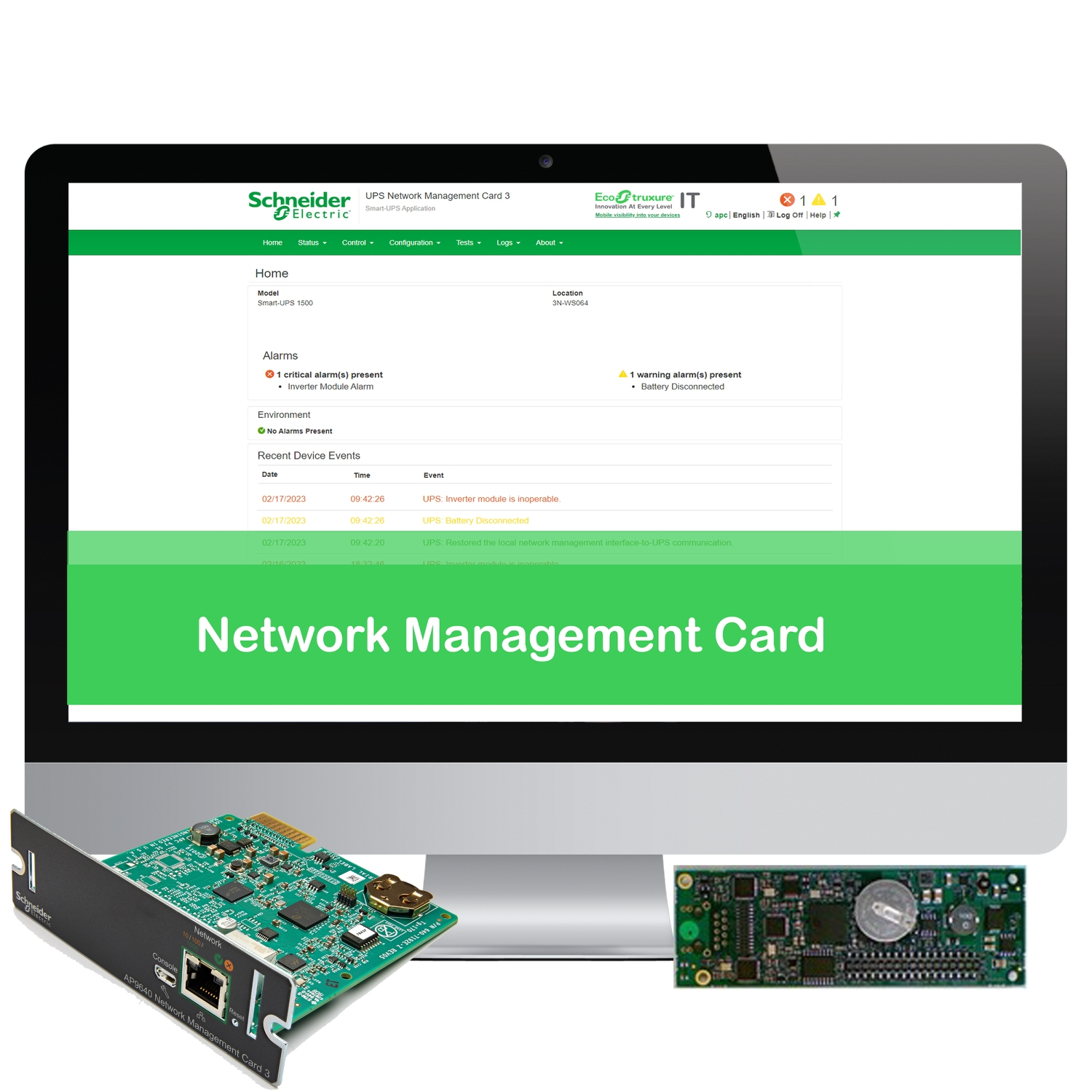 Netzwerk-Management-Karte, Computer-Hardware, grüne Banner, Motherboard, Karten-Erweiterung