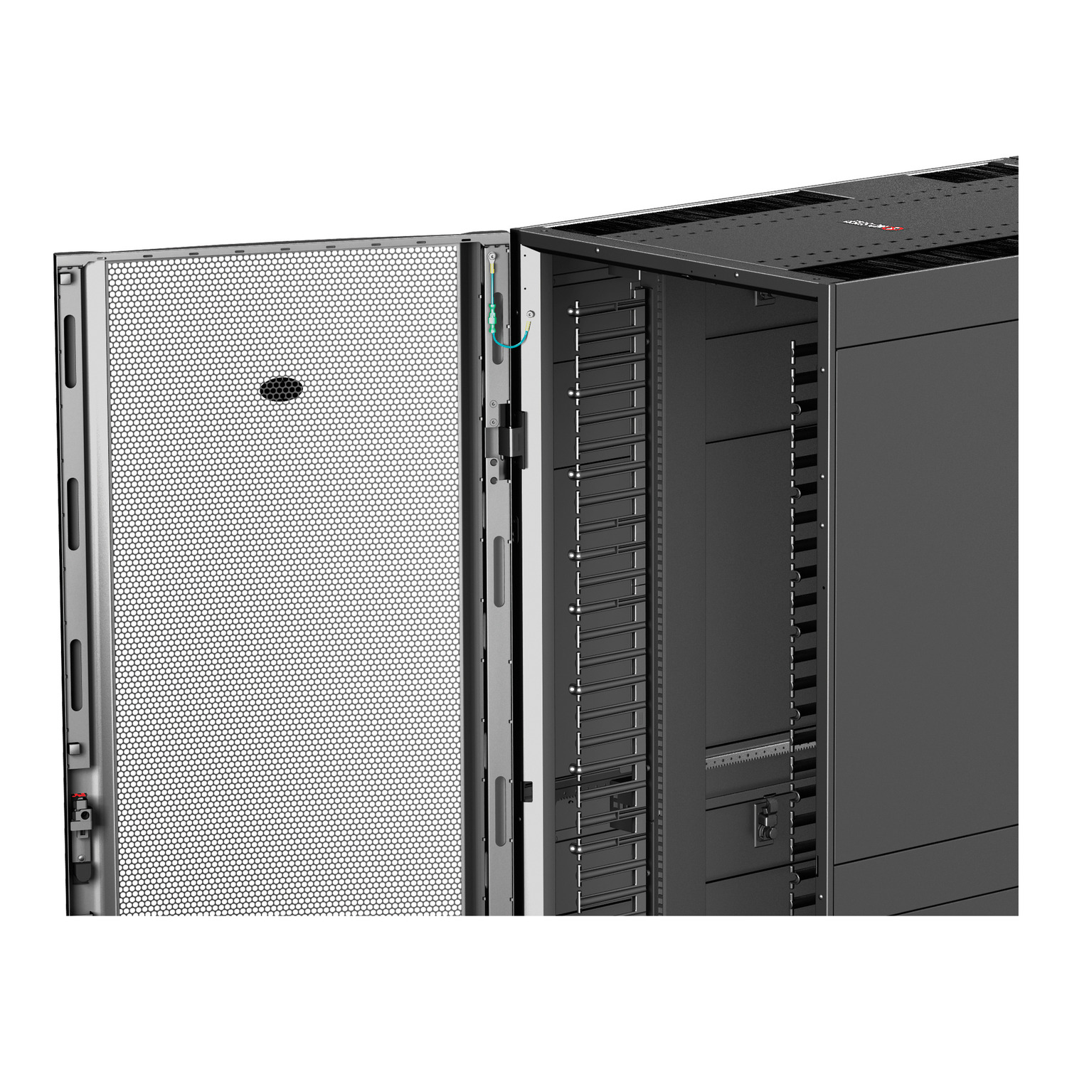 Servergehäuse, Rack-Schrank, Rücktür, Kabelmanagement, Belüftungsgitter