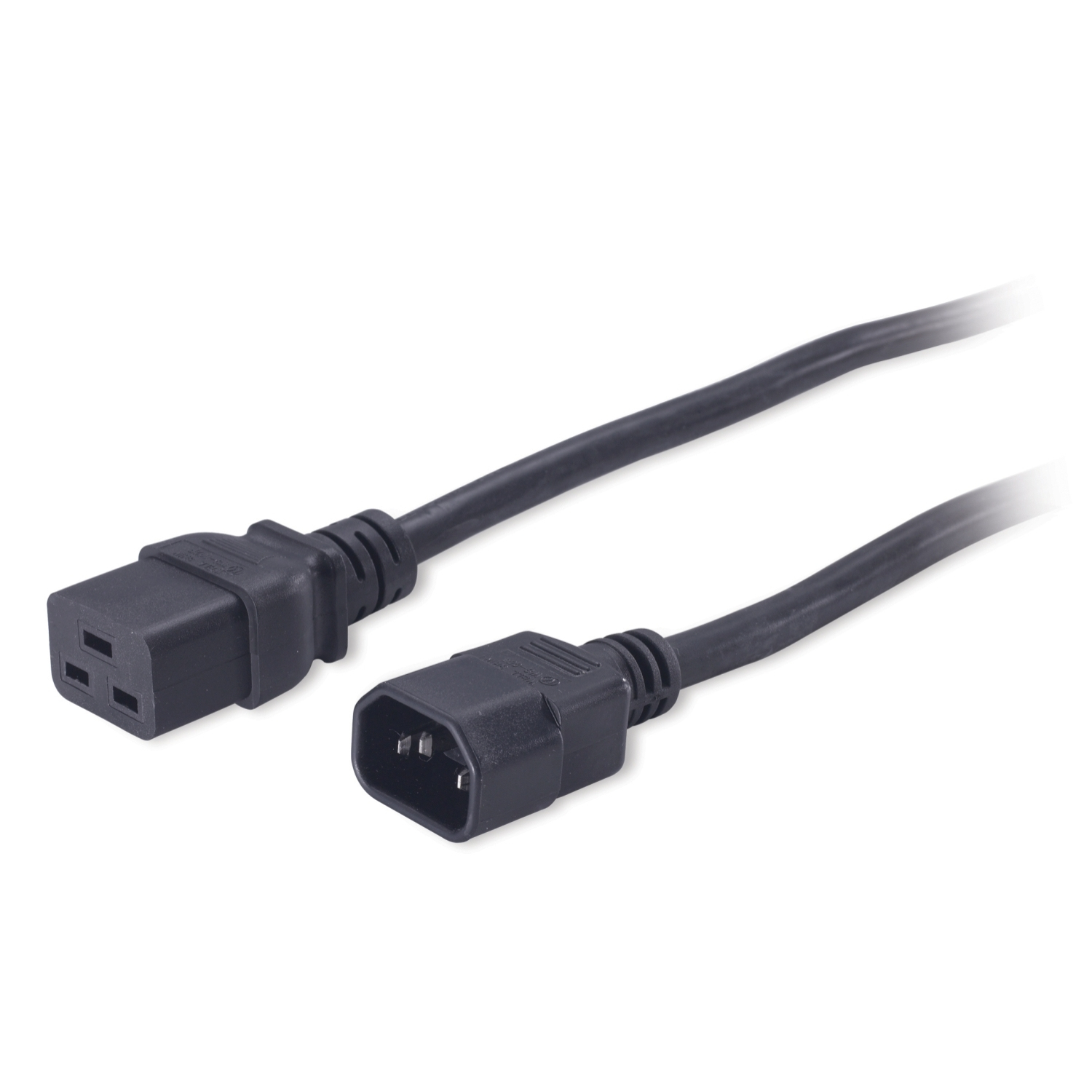 IEC C13-Stecker, IEC C14-Stecker, Netzleitung, Zweipol, schwarz