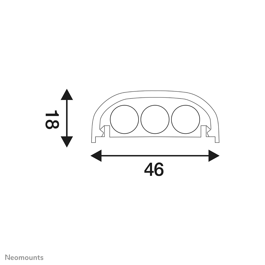 Neomounts Kabelabdeckung - Silber - Italien - 0,5 m - 46 mm - 495 mm - 65 mm Neomounts Kabelabdeckung - Silber - Italien - 0,5 m - 46 mm - 495 mm - 65 mm