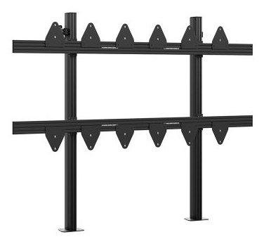 Metallgestell, schwarz, Doppelquerstreben, Bodenplatten, Montagehalterungen