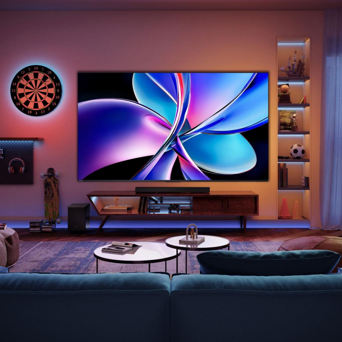 TV, Flachbildschirm, LED, Wandmontage, Heimkino