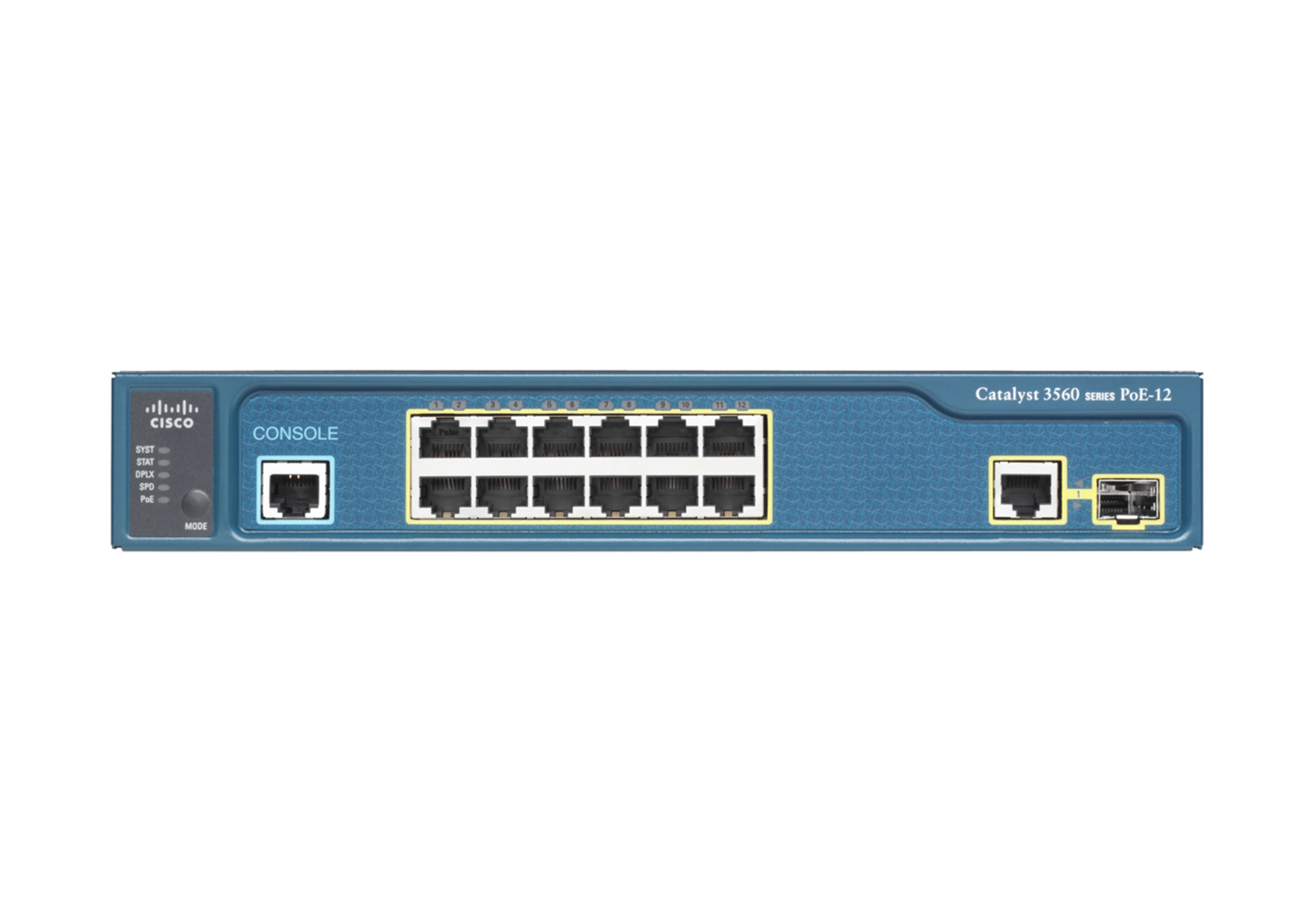 CISCO WS-C3560CX-12PC-S Catalyst 3560-CX Switch 1GbE IP Base 12x1GPoE++2xSFP+2x1G L3 managed