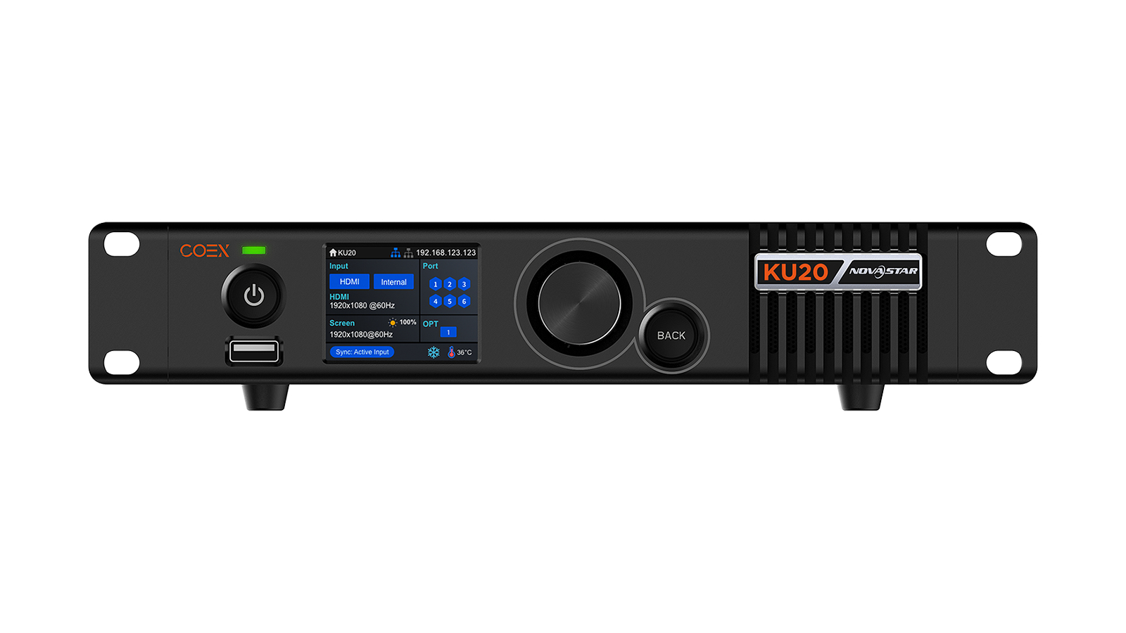 Rack-Montierter-Server, Video-Prozessor, KU20, LED-Anzeige, Ventilator