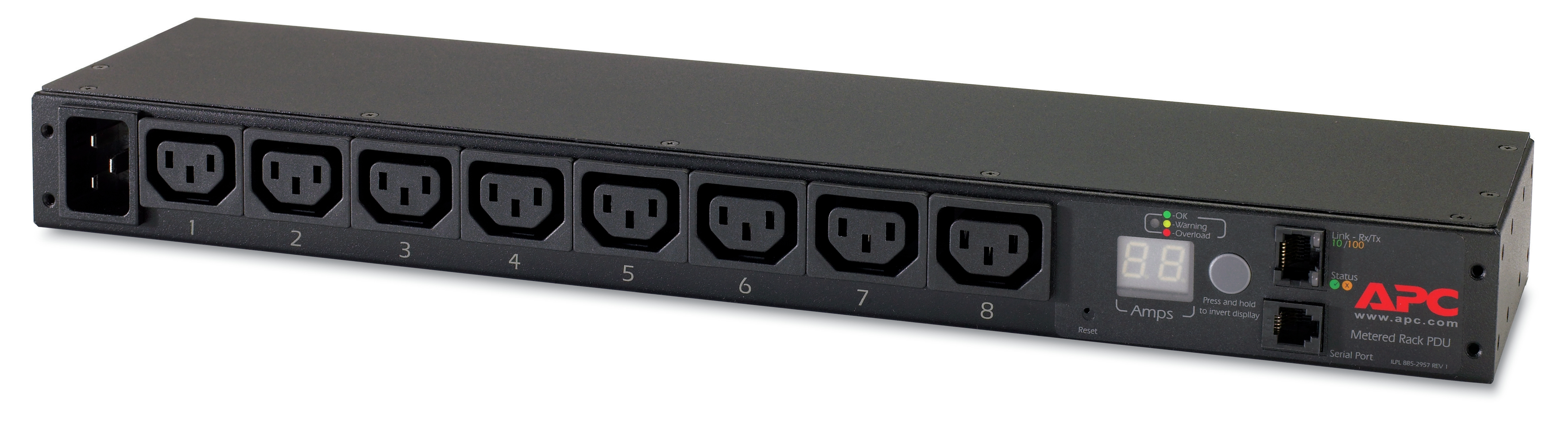 APC AP7821B - RACK PDU, METERED, 1U, 16A, 208/230V, (8) C13 APC AP7821B - RACK PDU, METERED, 1U, 16A, 208/230V, (8) C13