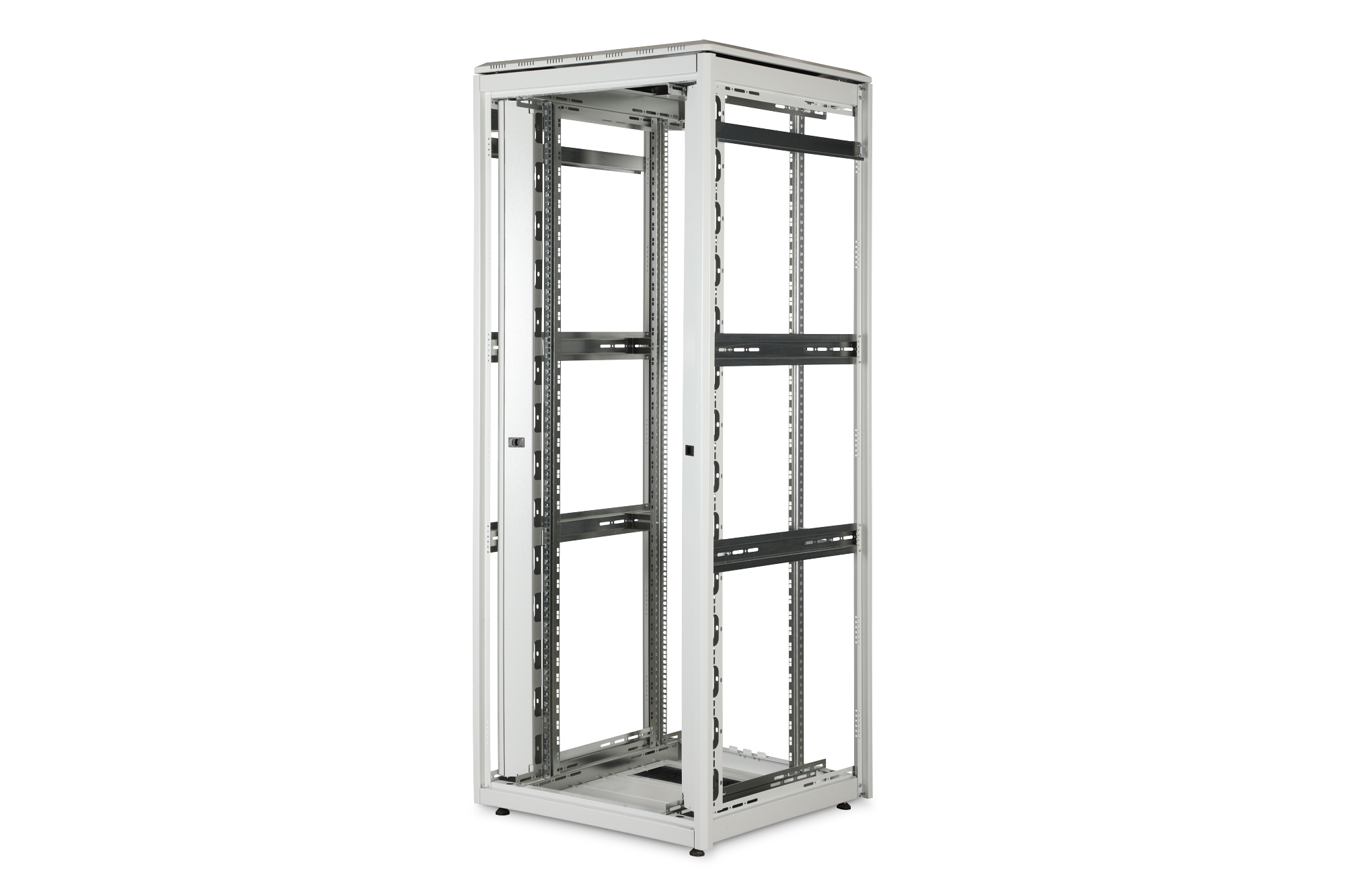 Serverrack, Rackenrahmen, Metallrahmen, Kabelmanagement, Höhenverstellbar