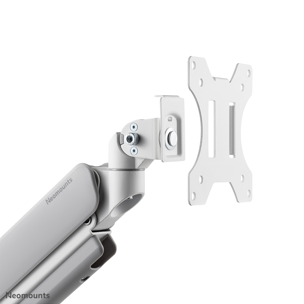 Neomounts Monitor-Tischhalterung - Klemme /Bolzen - 15 kg - 43,2 cm (17 Zoll) - 106,7 cm (42 Zoll) - 100 x 100 mm - Weiß