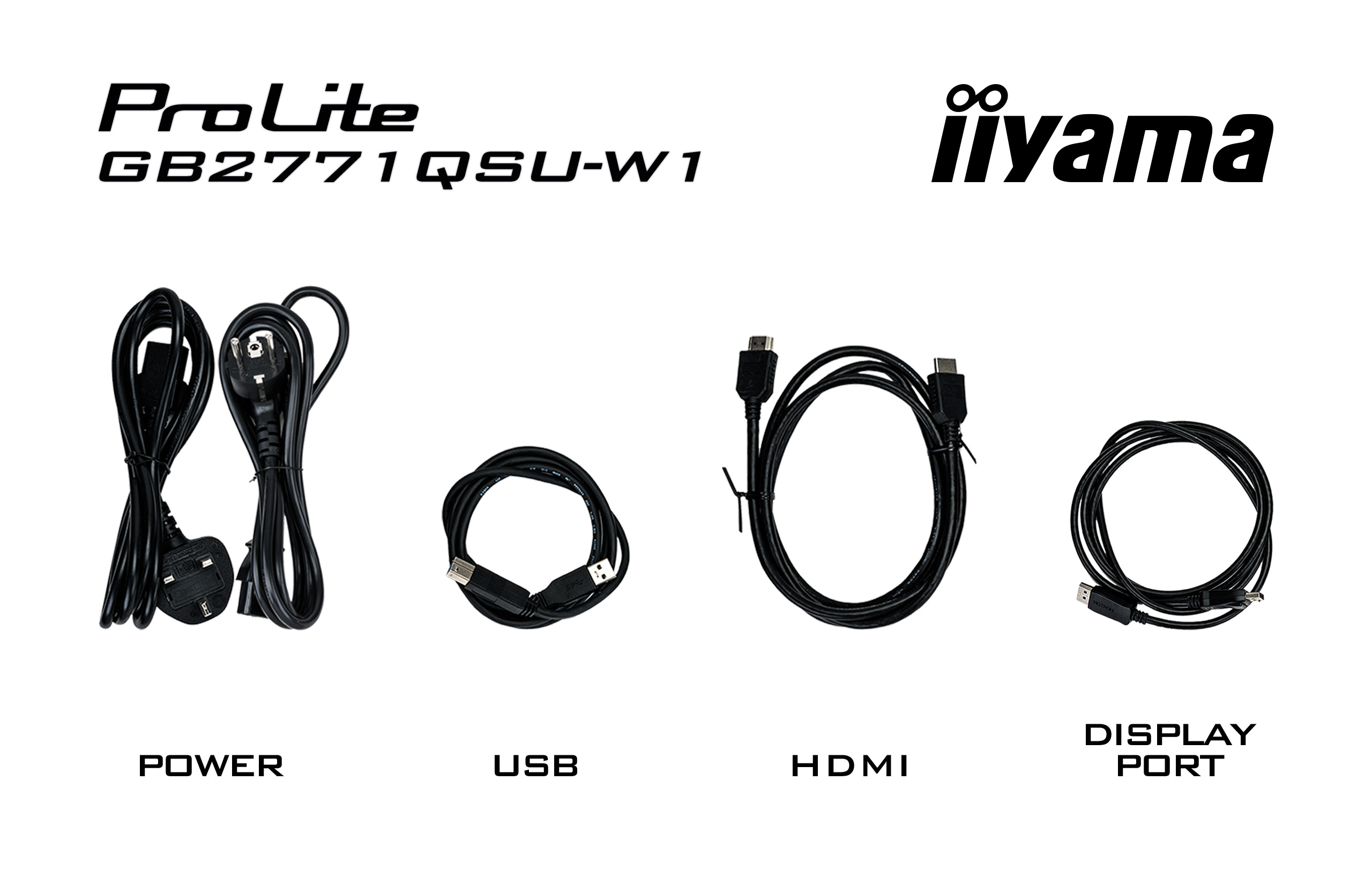 Stromkabel, USB-Kabel, HDMI-Kabel, Displayport, Kabelset