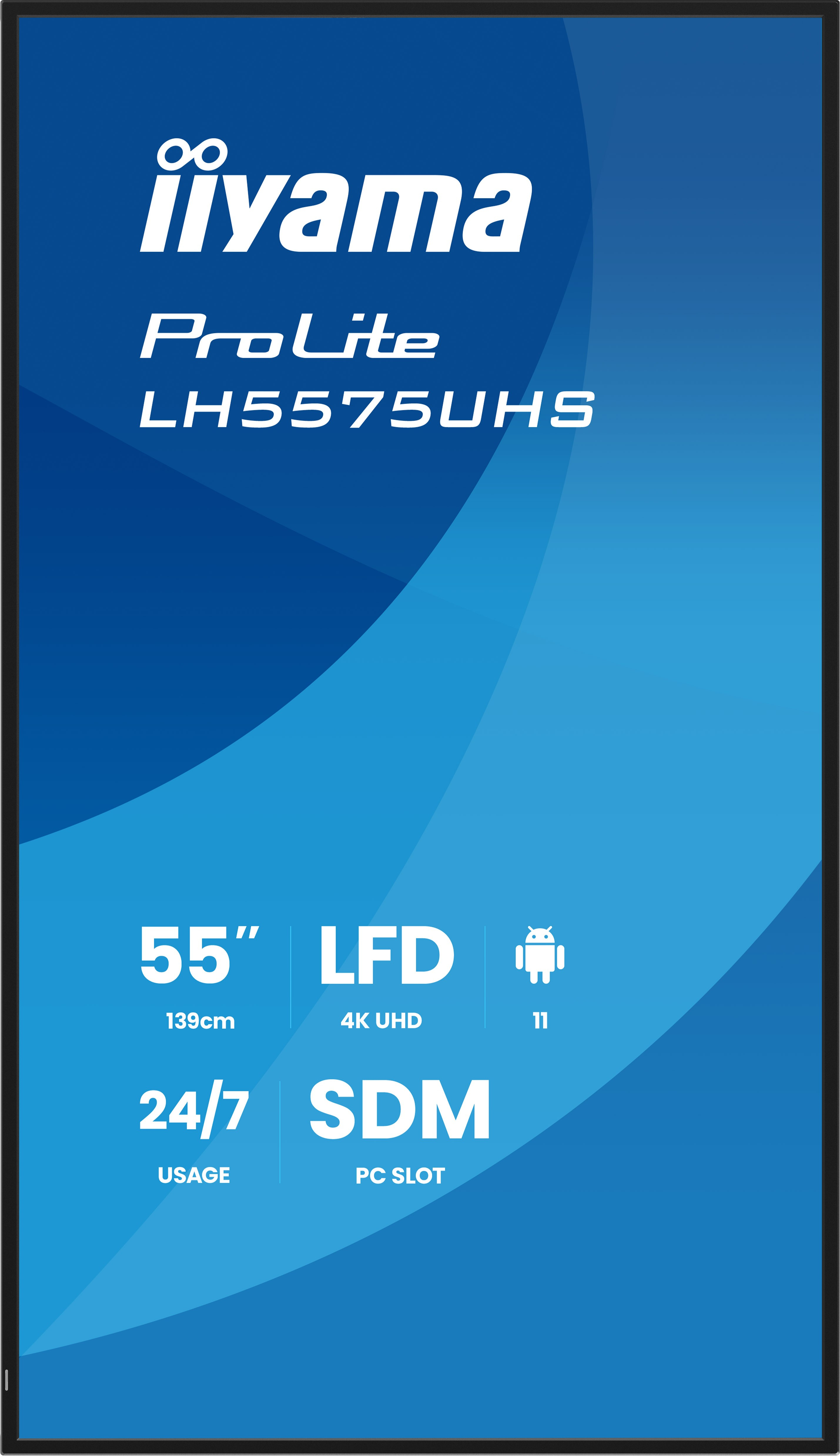IIYAMA LFD ProLite LH5575UHS-B2AG Werbung, Plakat, Computerausrüstung, Text