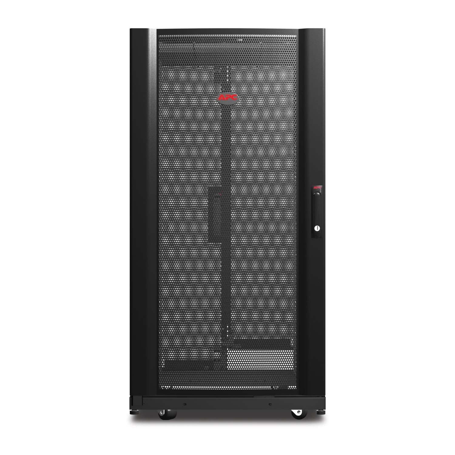Serverrack, Netzwerkschrank, Mesh-Tür, Verriegelbar, Standfuß