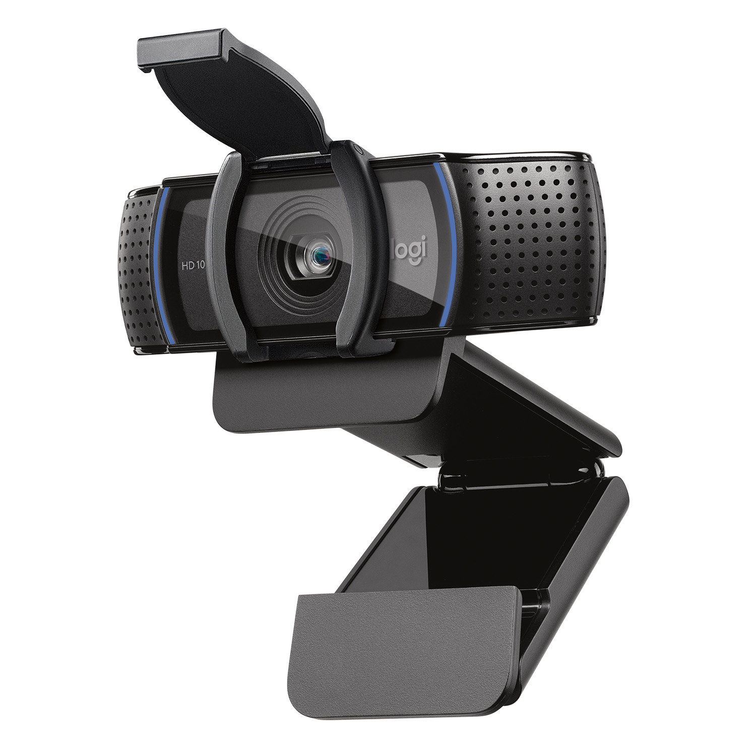 Webcam, HD 1080p, Schwarz, Objektivabdeckung, Monitorhalterung