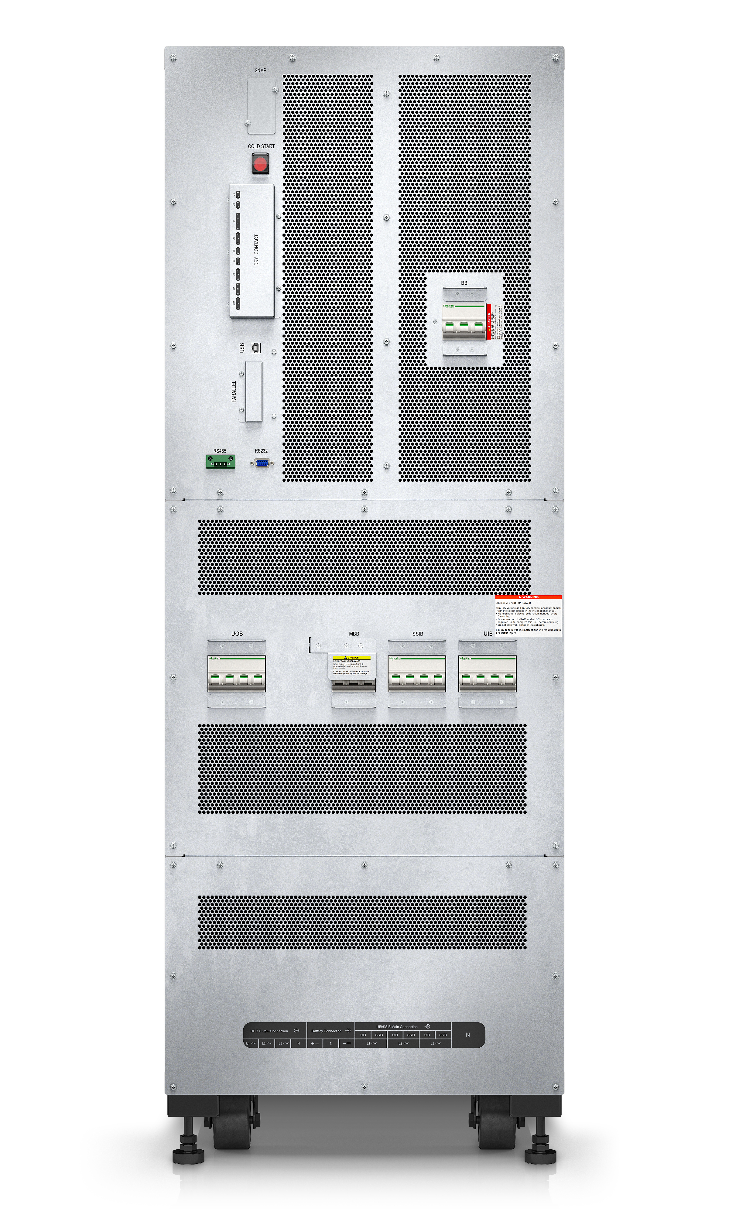APC E3SUPS40KHB1 - Easy UPS 3S 40 kVA 400V 3:3 UPS, 3 internal 7Ah modular battery strings, expandable to 4