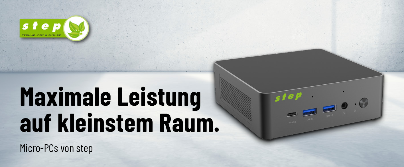 Mini-PC, Kompaktcomputer, Gehäuse aus Metall, Anthrazit, USB-C-Anschluss