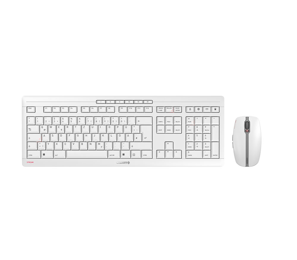 Cherry Tastatur-Maus-Set Stream Desktop Set (JD-8500DE-0), grau