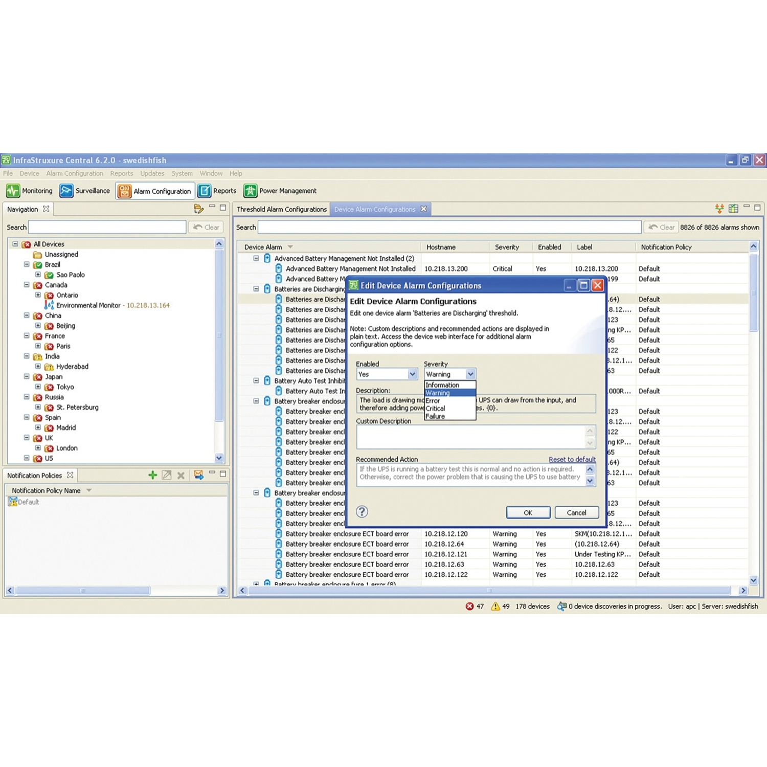 monitor, Software, Windows, Benutzeroberfläche, Alarmkonfigurationen