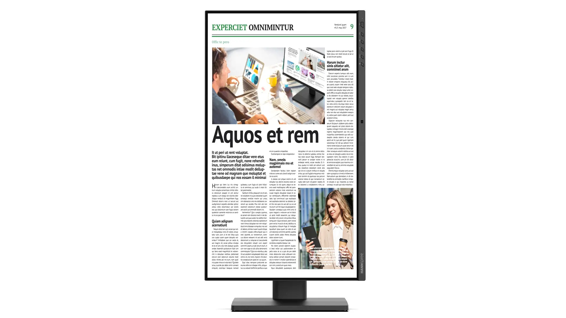 monitor, e-paper, newspaper, office, screen