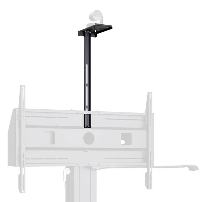 TV-Deckenhalterung, Metallhalterung, schwarze Halterung, höhenverstellbar, Montageplatte