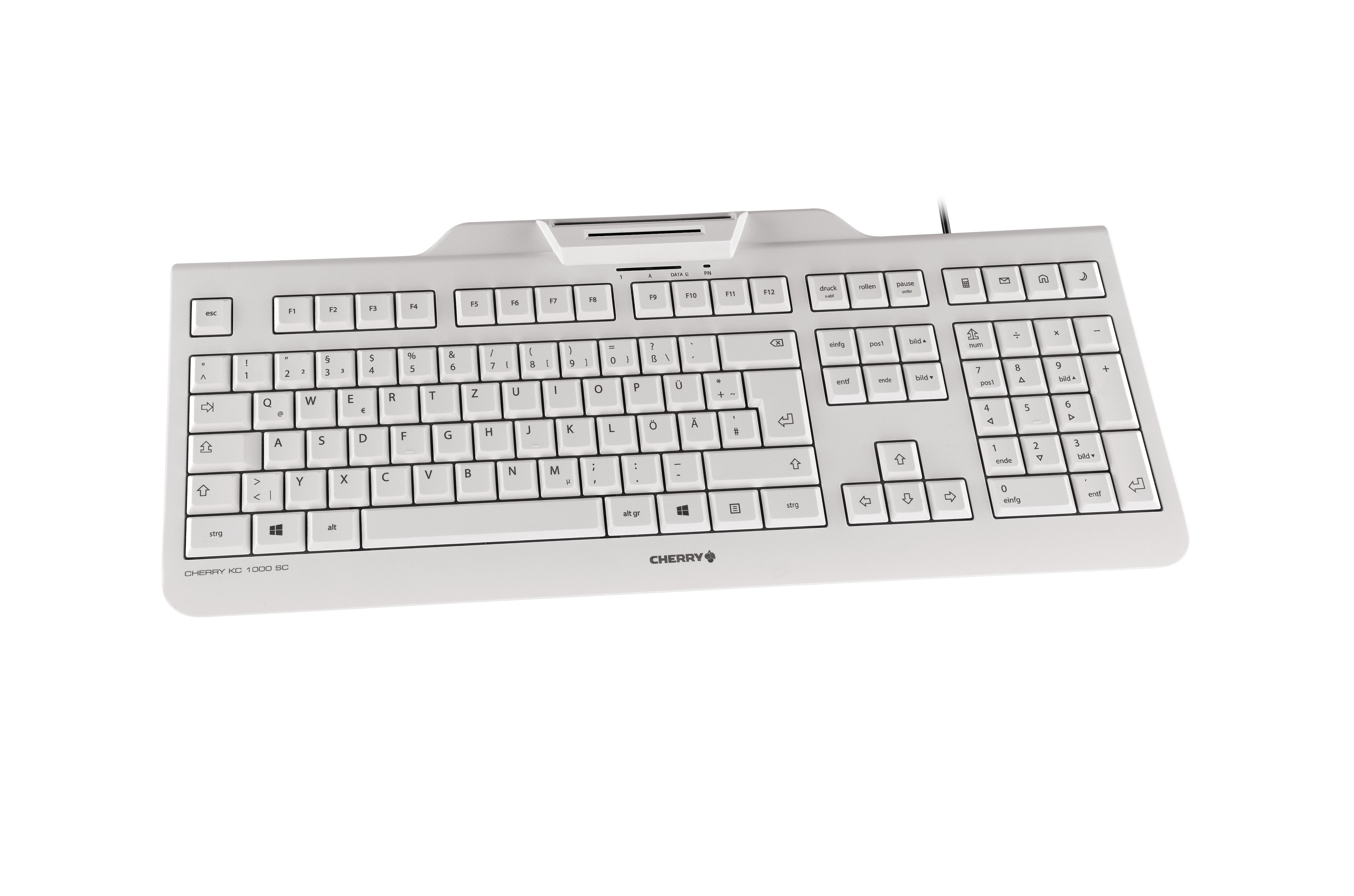 Cherry Tastatur KC 1000 SC (JK-A0100DE-0) weiß-grau