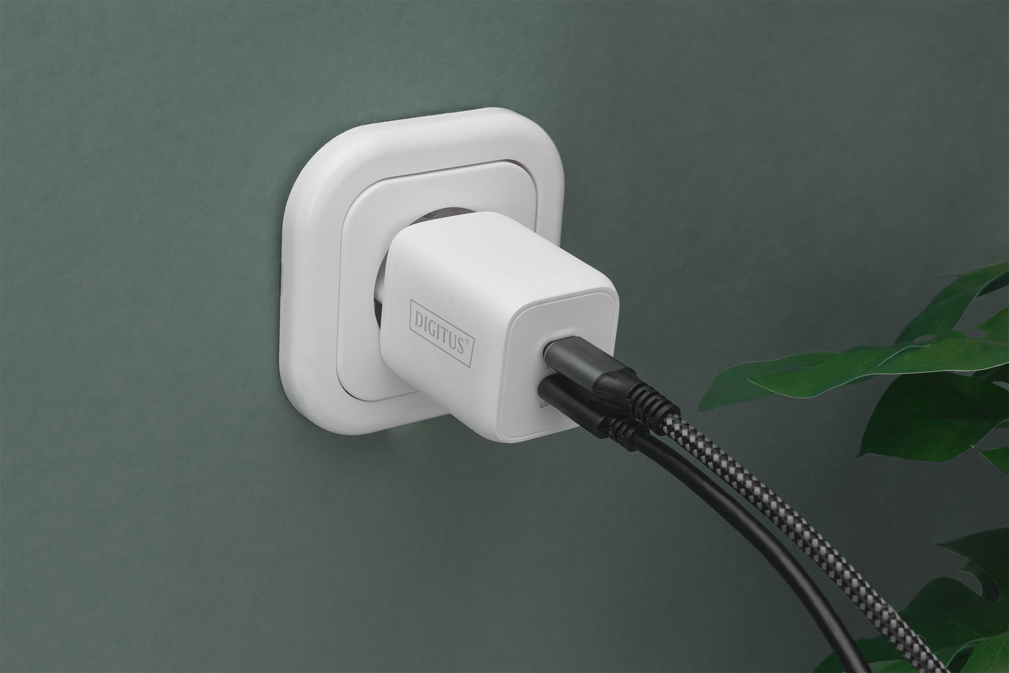 DIGITUS DA-10063 USB-C Ladegerät, 2-Port, 65W GaN