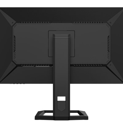 monitor, display, stand, back view, black