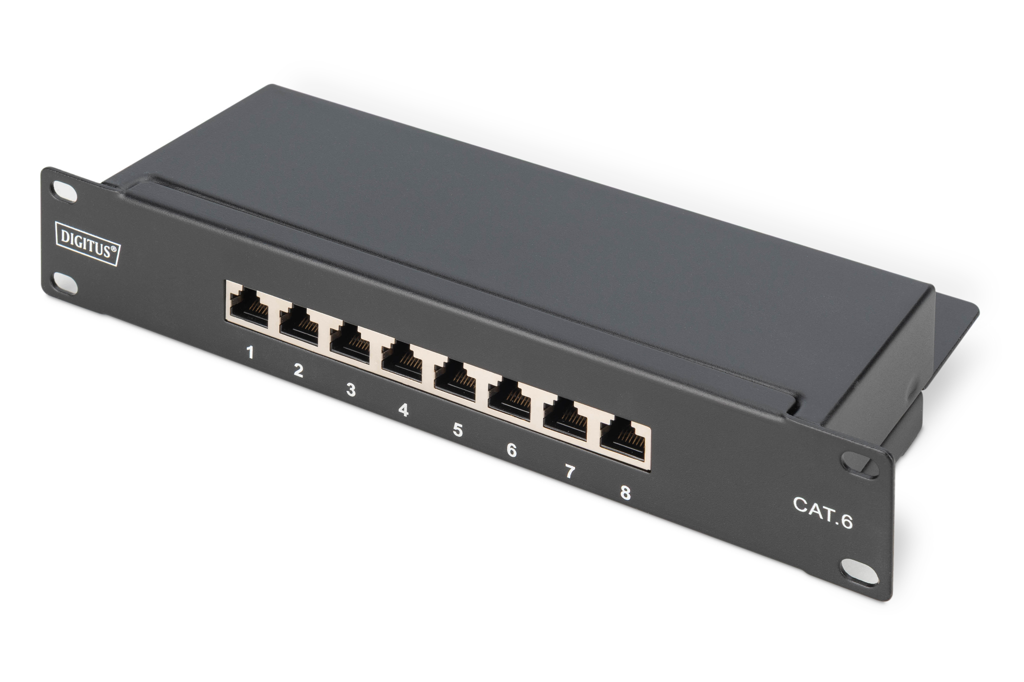 DIGITUS DN-91608S CAT 6, Klasse E Patch Panel, geschirmt, schwarz Elektronik, Hardware, Nabe, Computerausrüstung